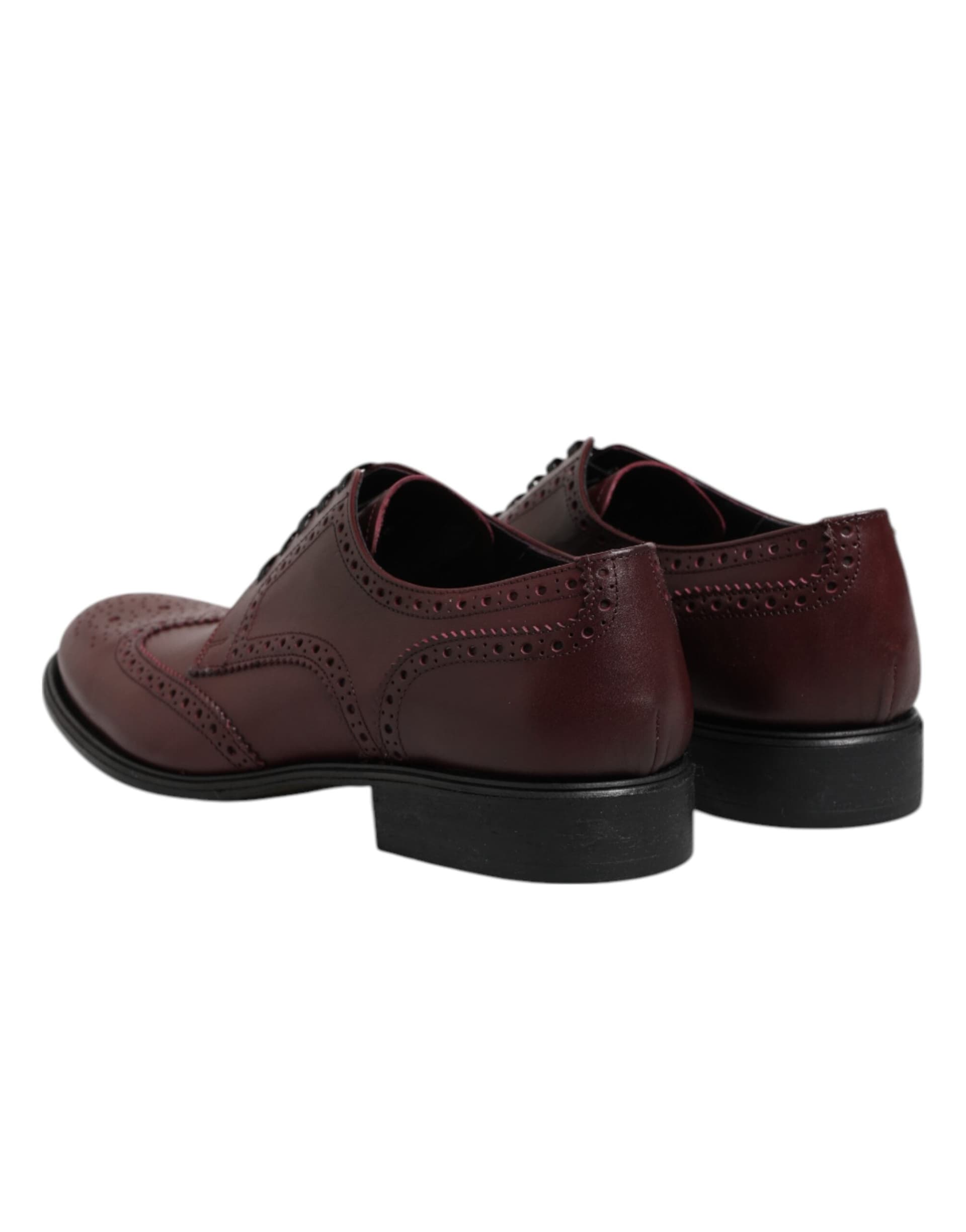 Dolce & Gabbana Brown Leather Lace Up Derby Dress Shoes - 4