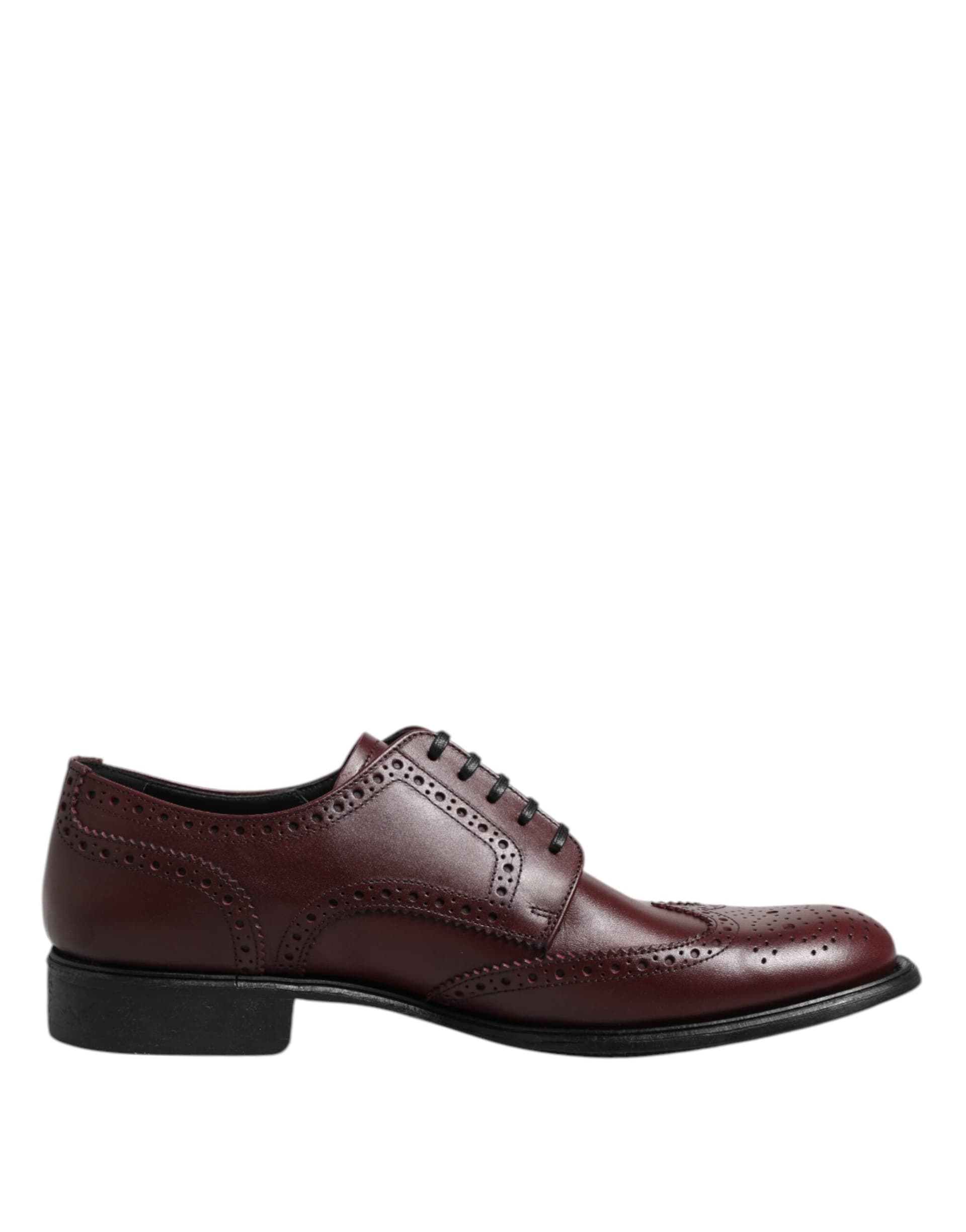Dolce & Gabbana Brown Leather Lace Up Derby Dress Shoes - 7