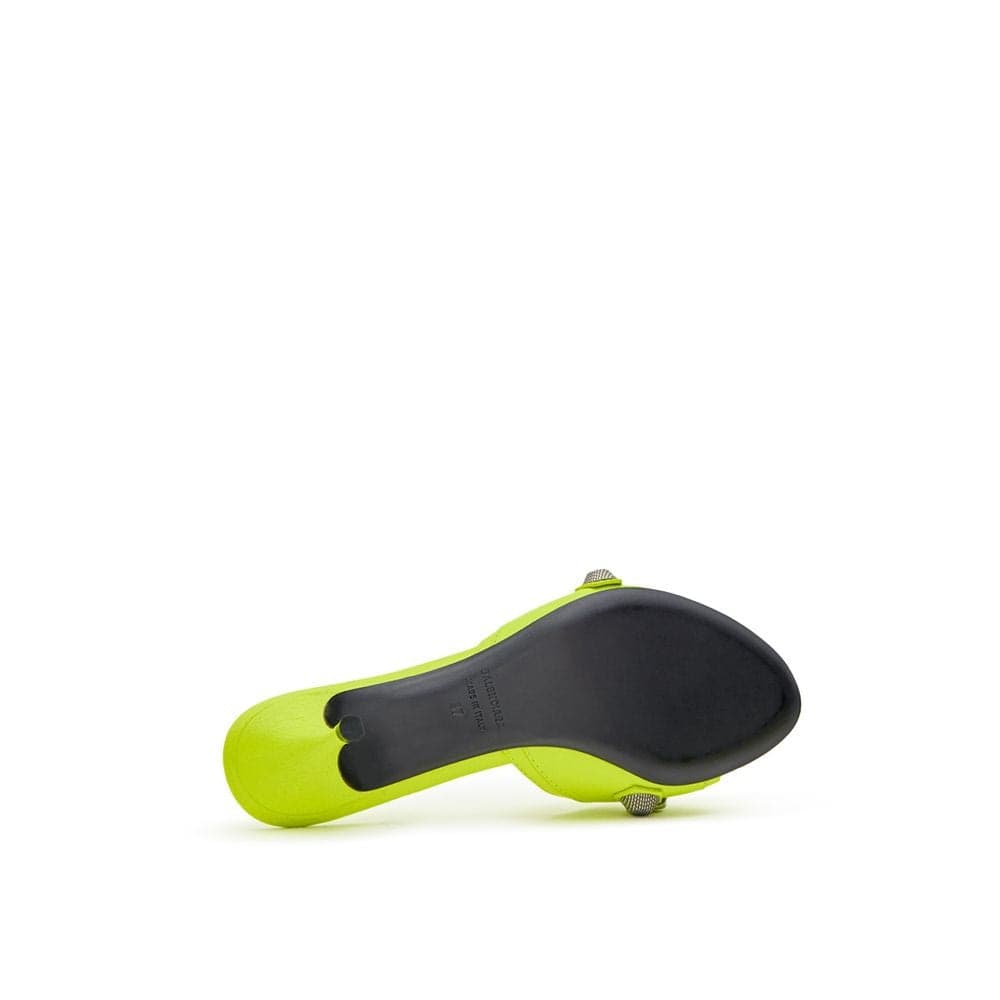 Balenciaga Yellow Leather Mules - 4