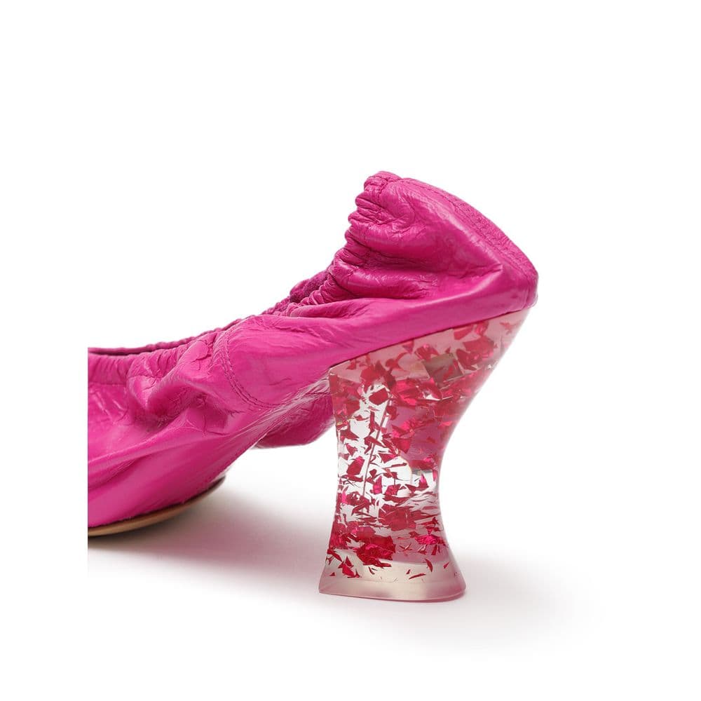 Bottega Veneta Fuchsia Leather Slippers - 6