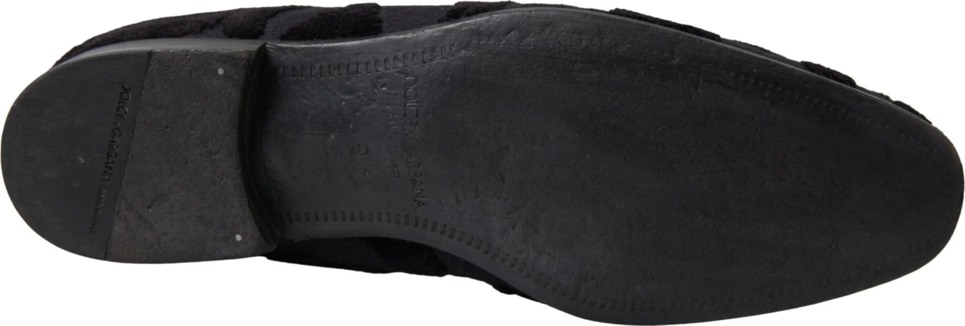 Dolce & Gabbana Black Brocade Loafers Formal Shoes - 4