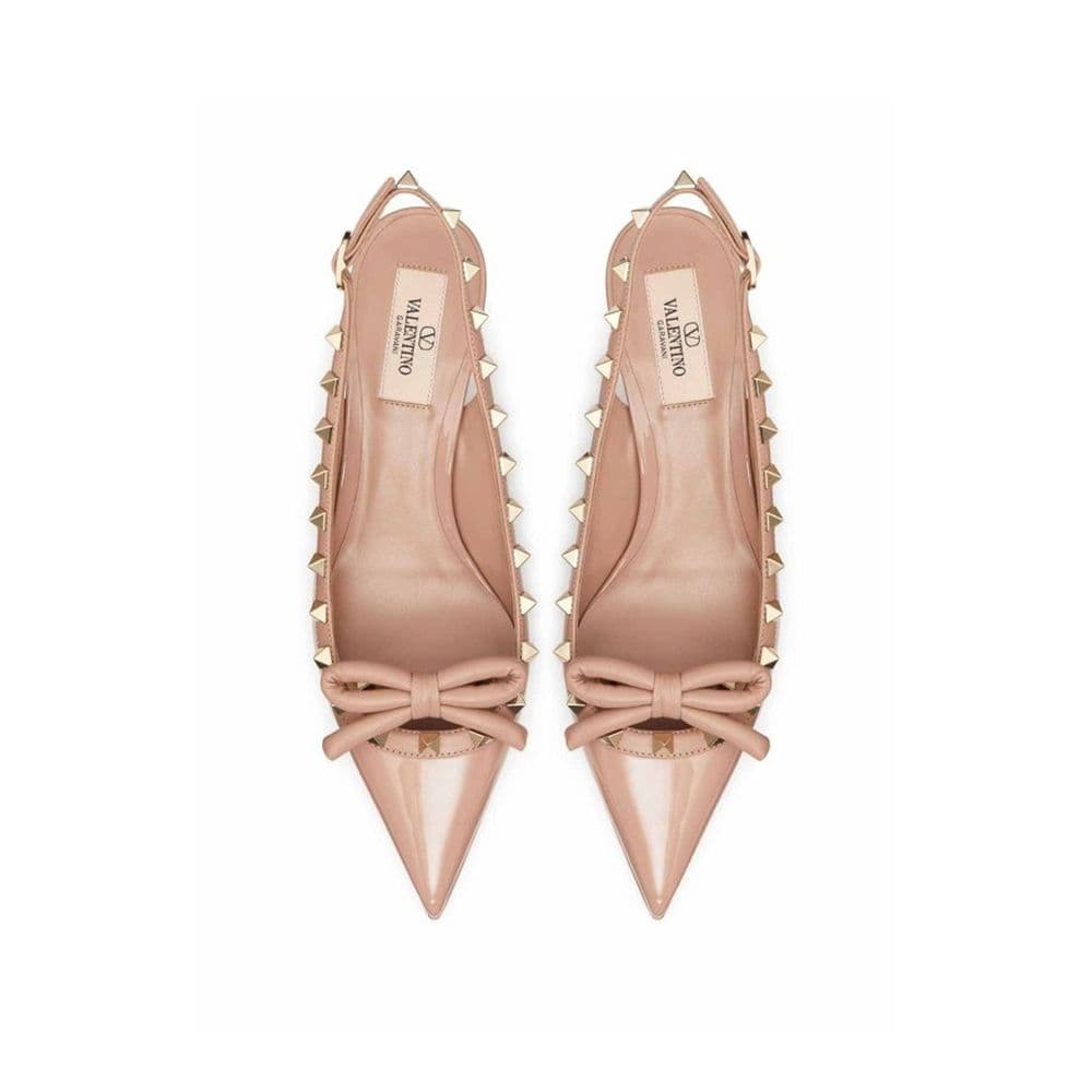 Valentino Garavani Beige Calfskin High Heel Pumps - 3