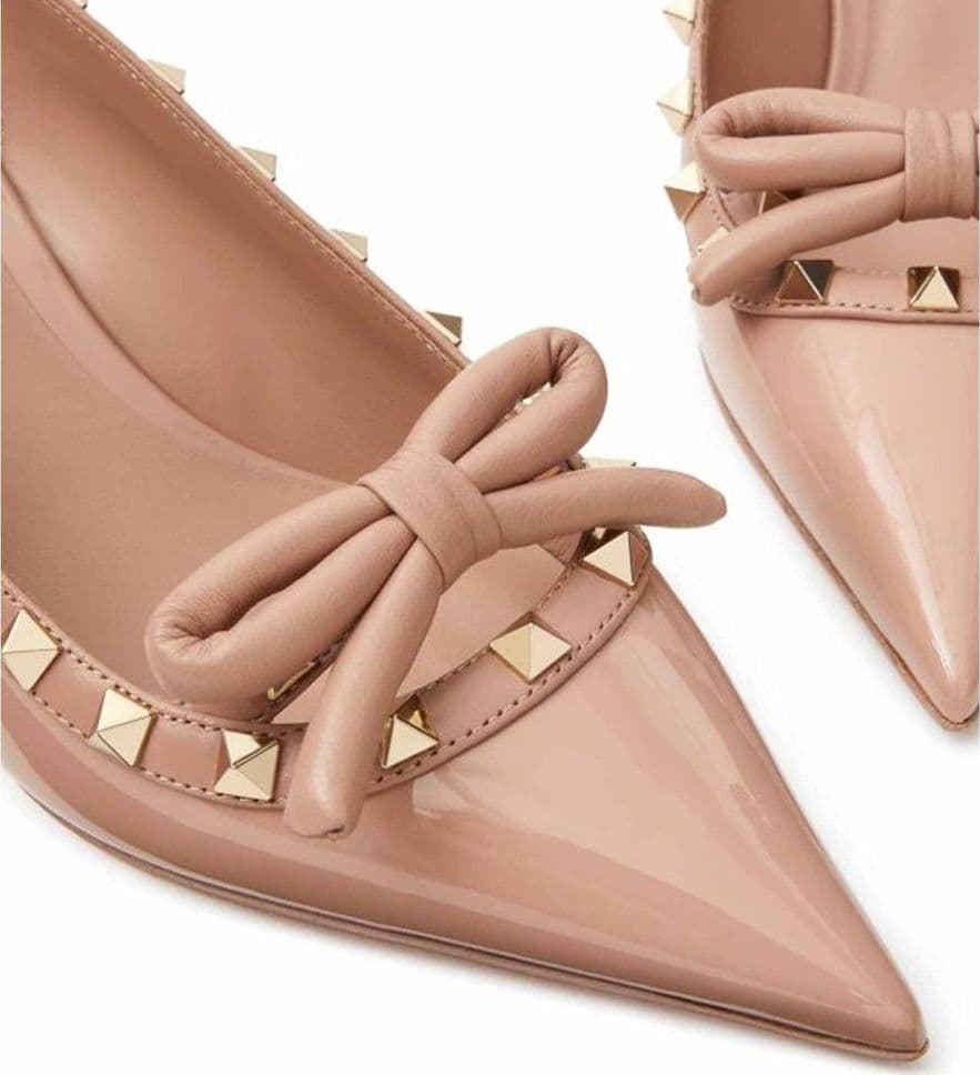 Valentino Garavani Beige Calfskin High Heel Pumps - 4