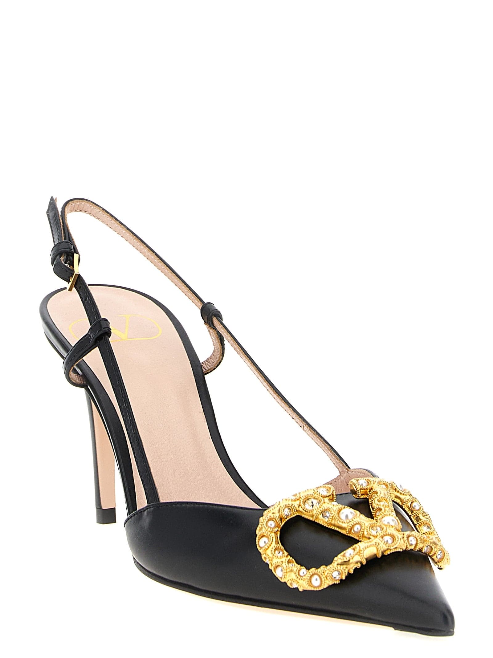 Valentino Garavani Black Calfskin High Heel Pumps - 2