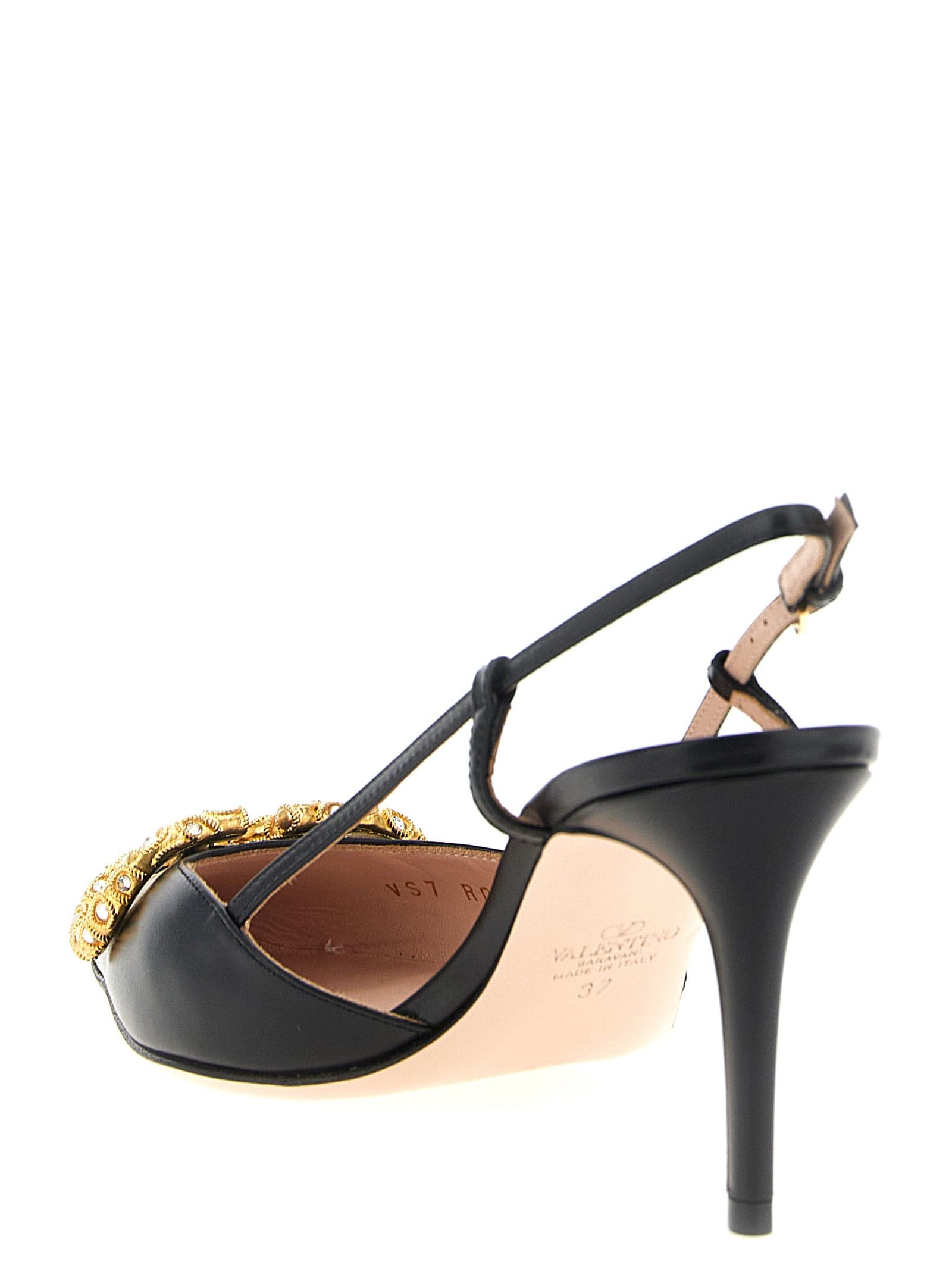 Valentino Garavani Black Calfskin High Heel Pumps - 3