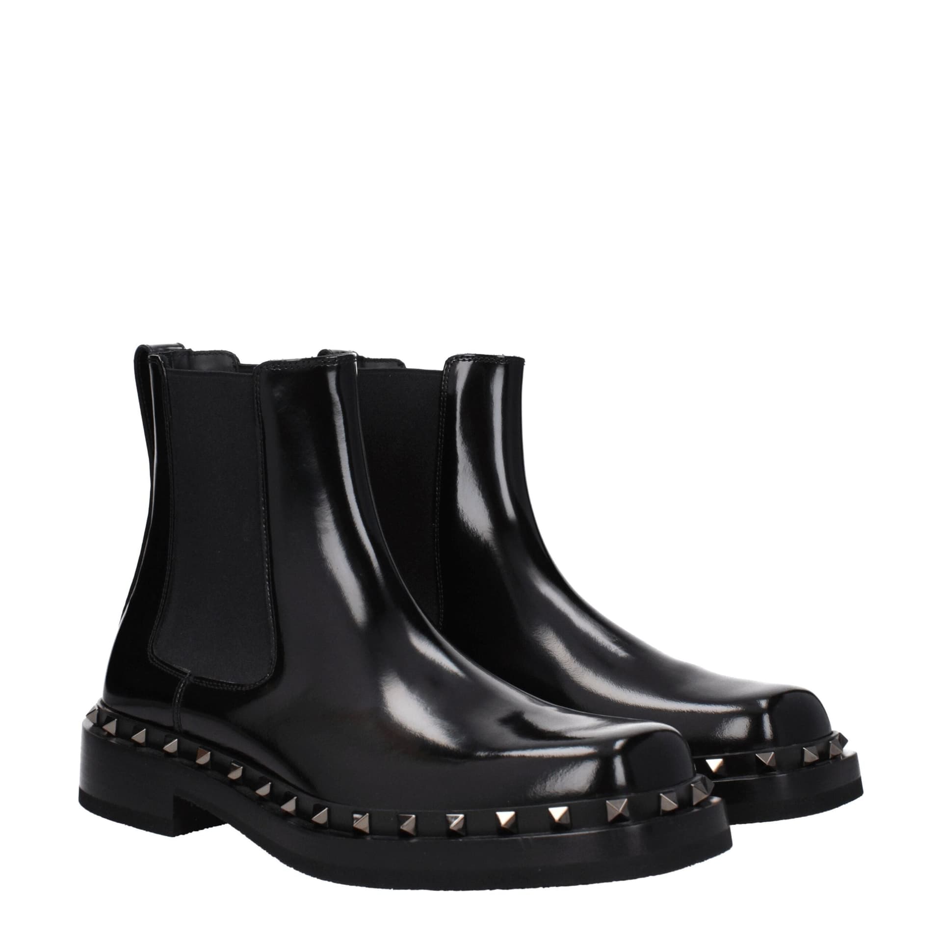 Valentino Garavani Black Leather Ankle Boots - 2