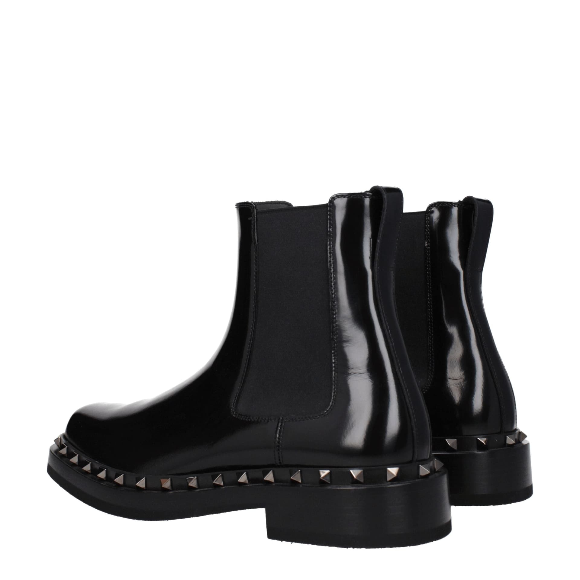 Valentino Garavani Black Leather Ankle Boots - 3