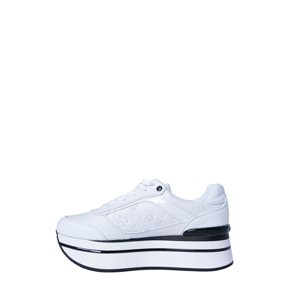 Guess White Polyester Platform Sneakers - 2