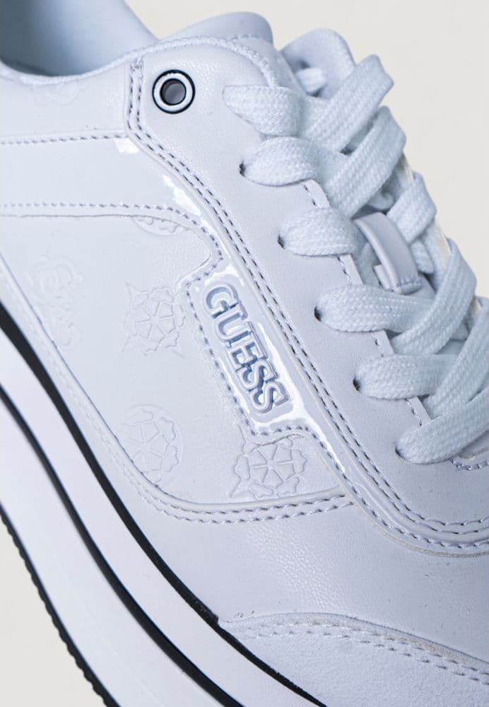 Guess White Polyester Platform Sneakers - 3