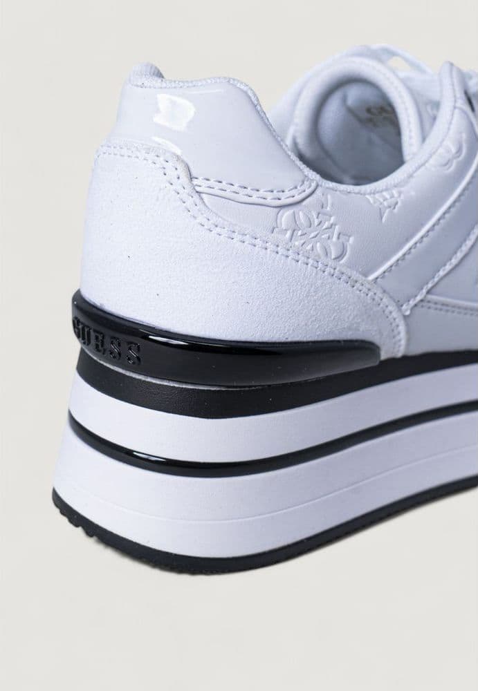 Guess White Polyester Platform Sneakers - 4