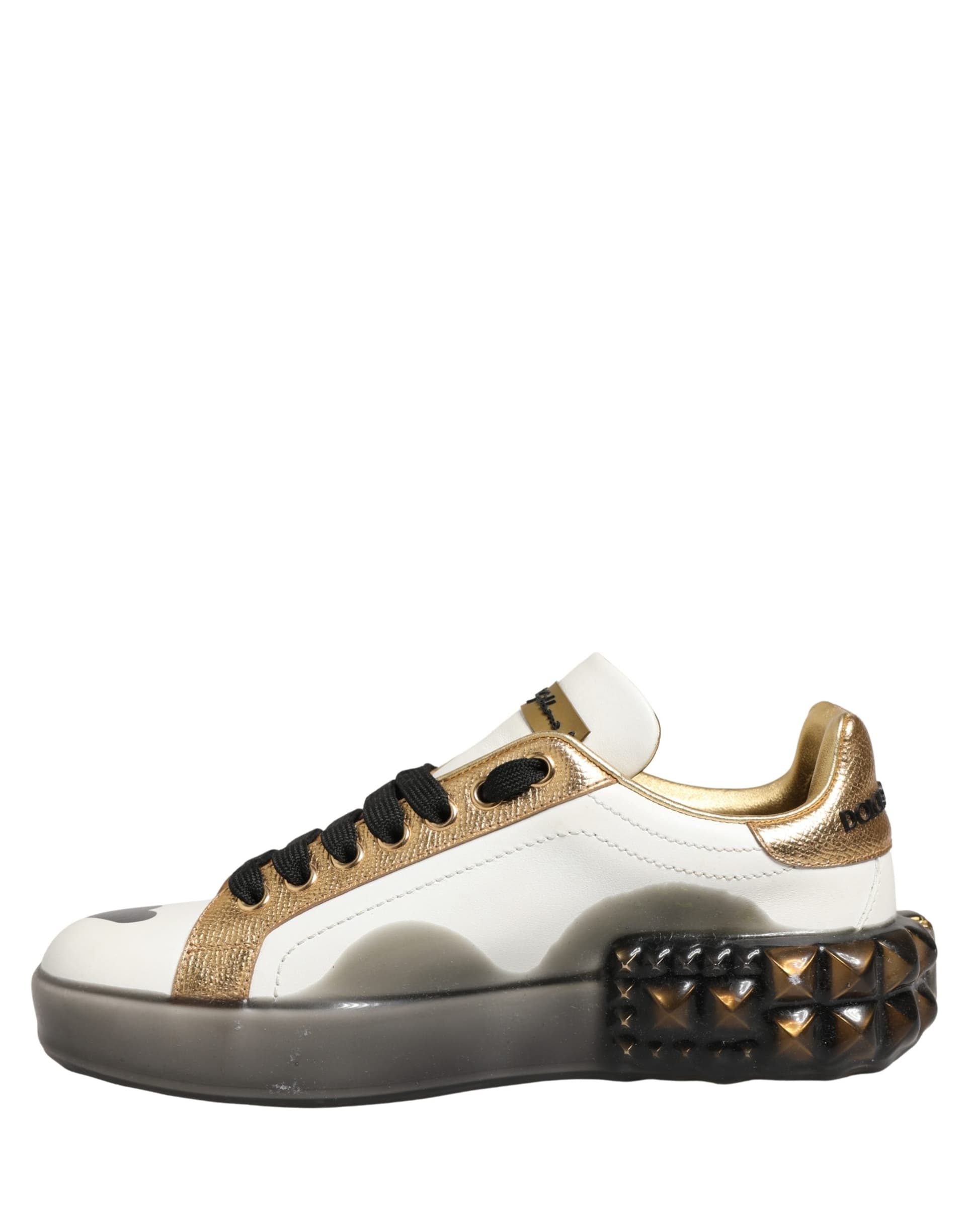 Dolce & Gabbana Multicolor Crystal StuddedLOVE Sneakers Shoes - 3