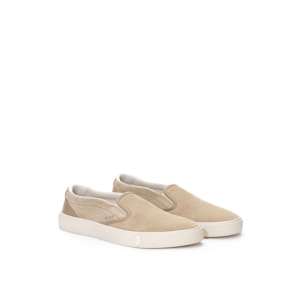 Dior Beige Leather Slip-On Loafers - 2