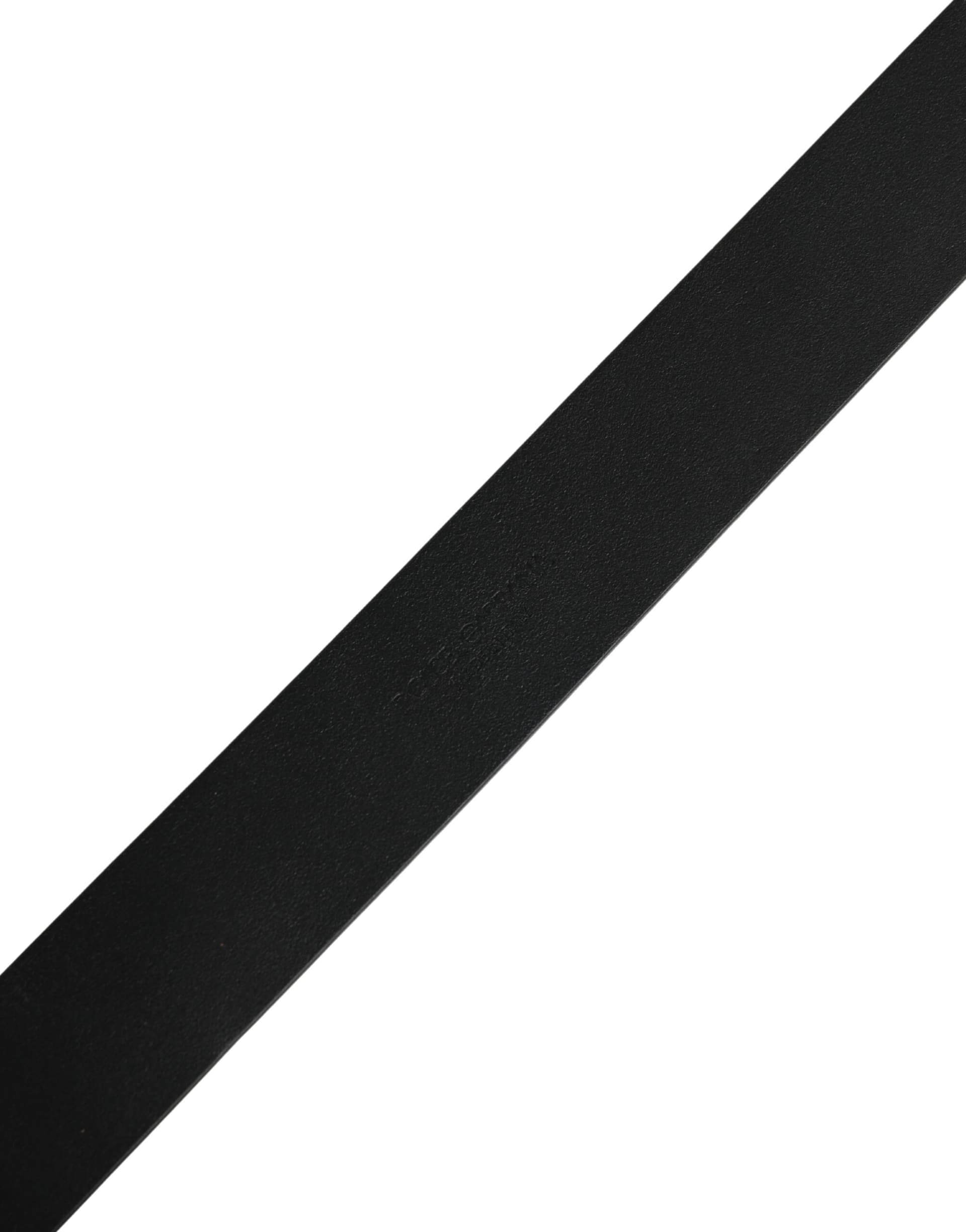 Dolce & Gabbana Black Calf Leather Gold Metal Buckle  Belt - 5