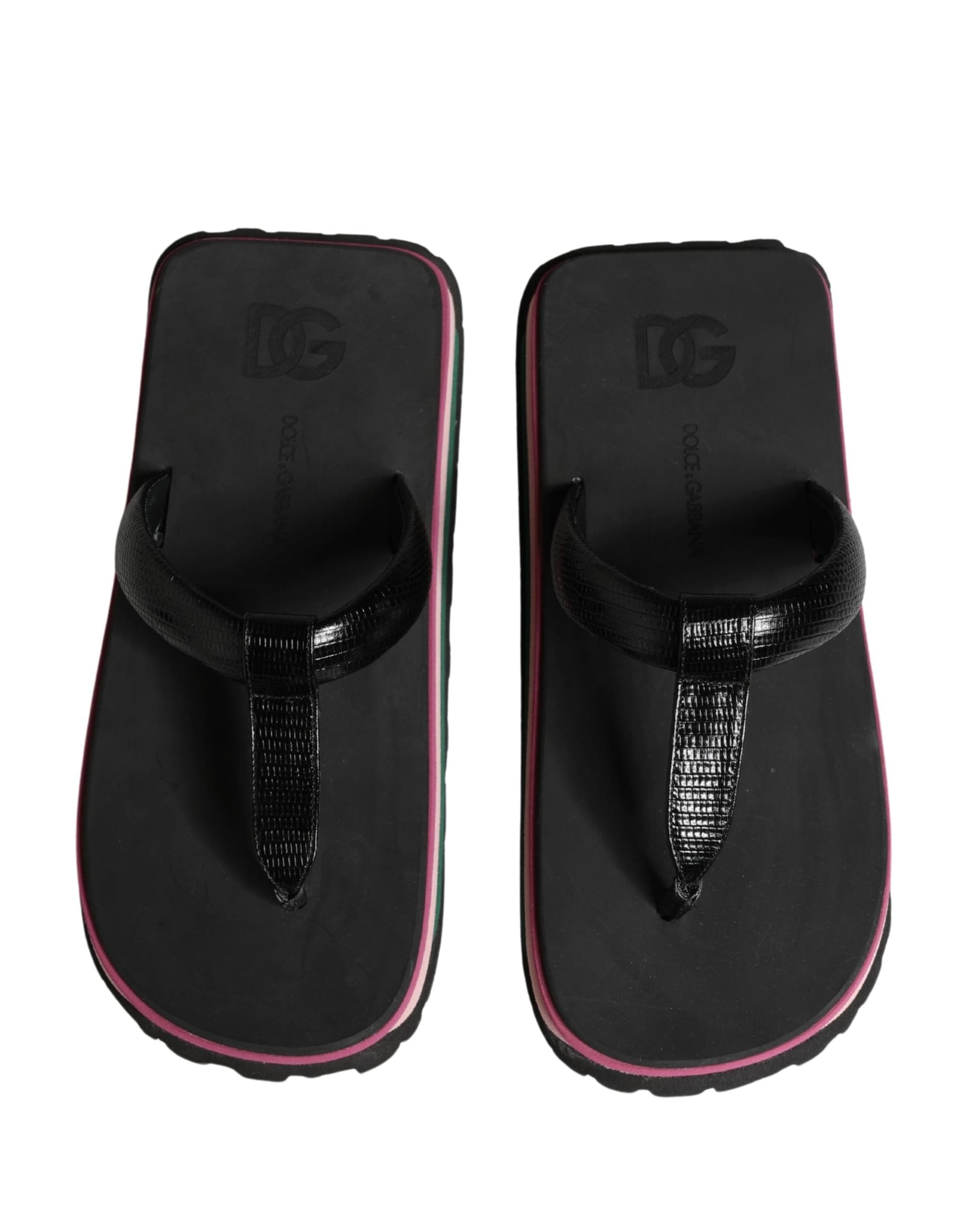 Dolce & Gabbana Multicolor Rubber Chunky Flip Flop Shoes - 2
