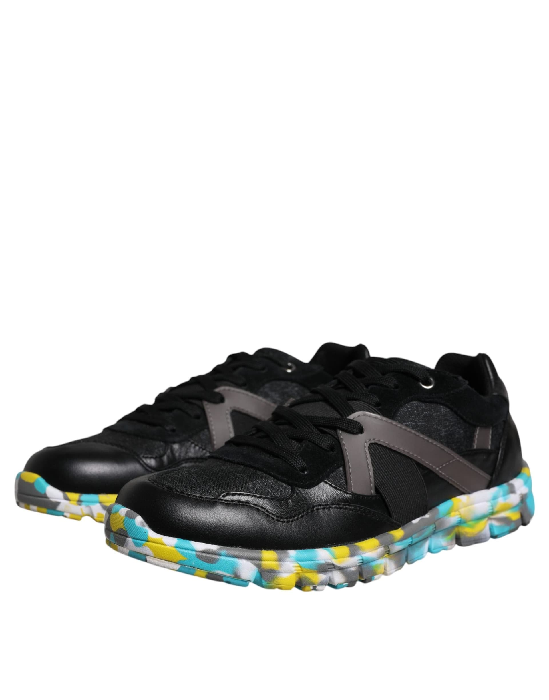 Dolce & Gabbana Black Polyester Low Top Men Sneakers Shoes - 2