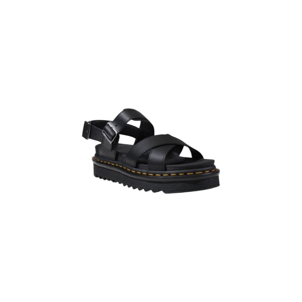 Dr. Martens Black Leather Flat Sandals - 2