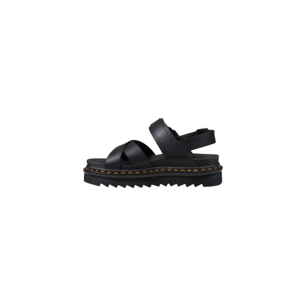 Dr. Martens Black Leather Flat Sandals - 3