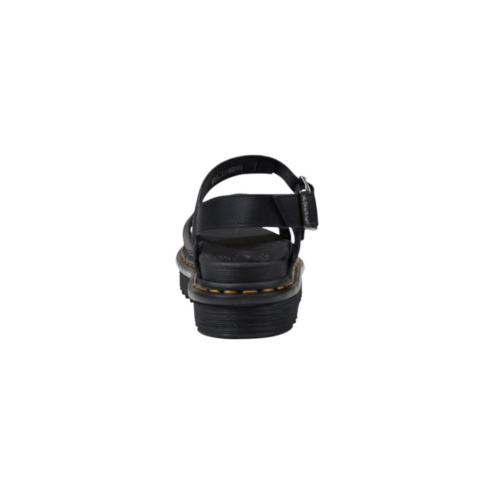Dr. Martens Black Leather Flat Sandals - 4