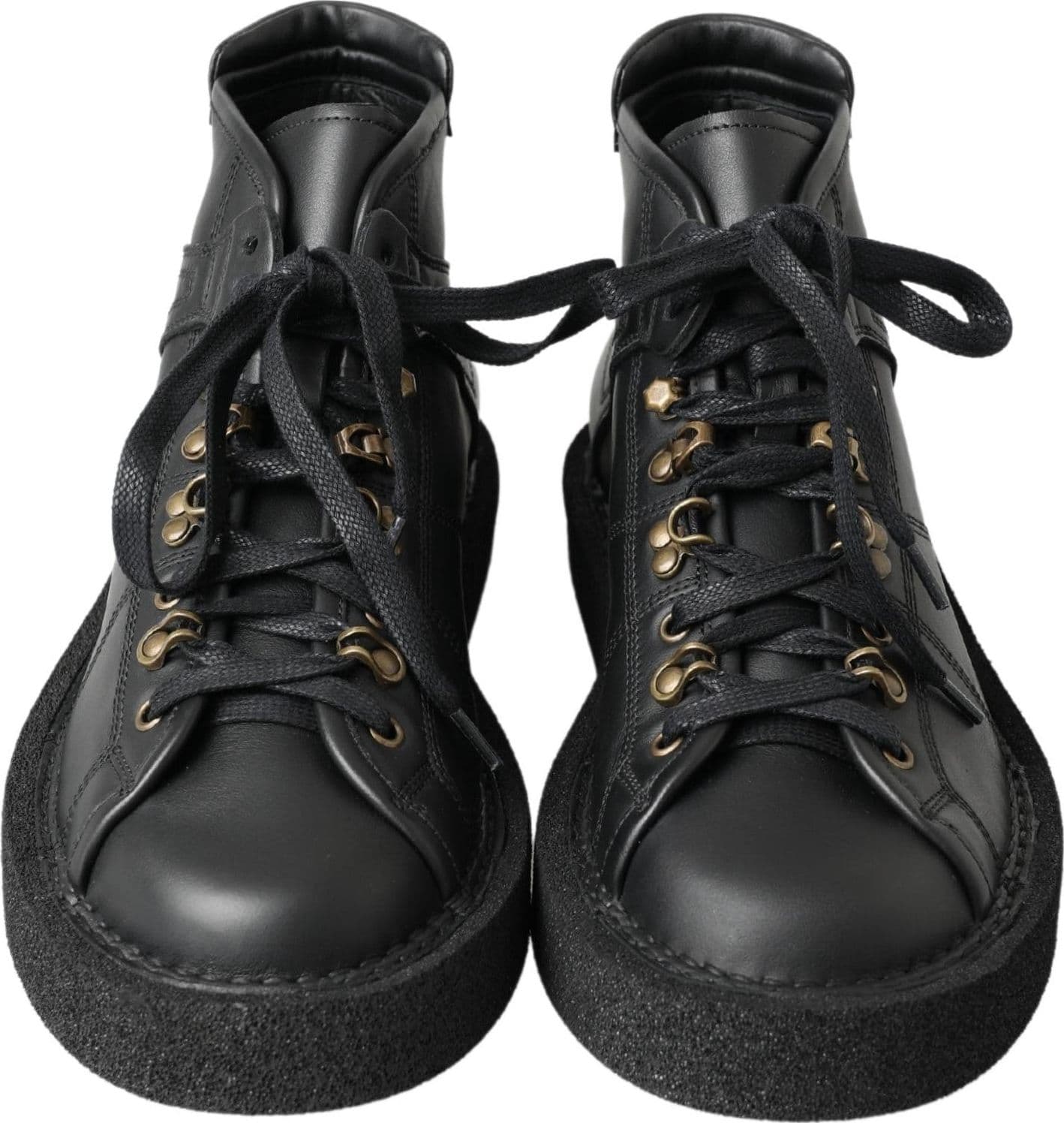 Dolce & Gabbana Black Leather Slip on Stretch Boots - 5