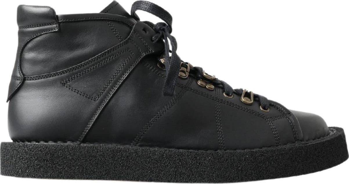 Dolce & Gabbana Black Leather Slip on Stretch Boots - 7