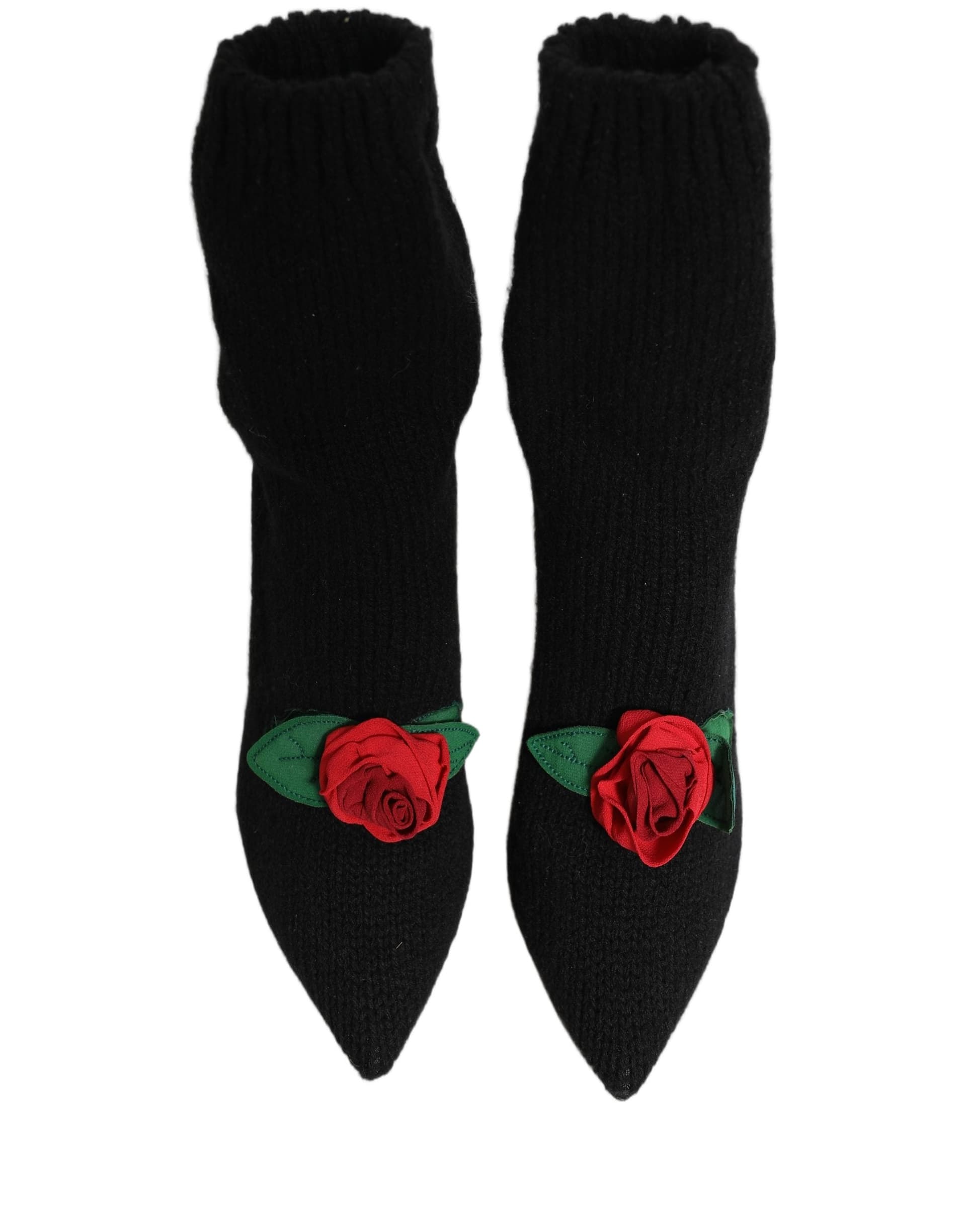 Dolce & Gabbana Black Stiletto Heels Mid Calf Boots Shoes - 3
