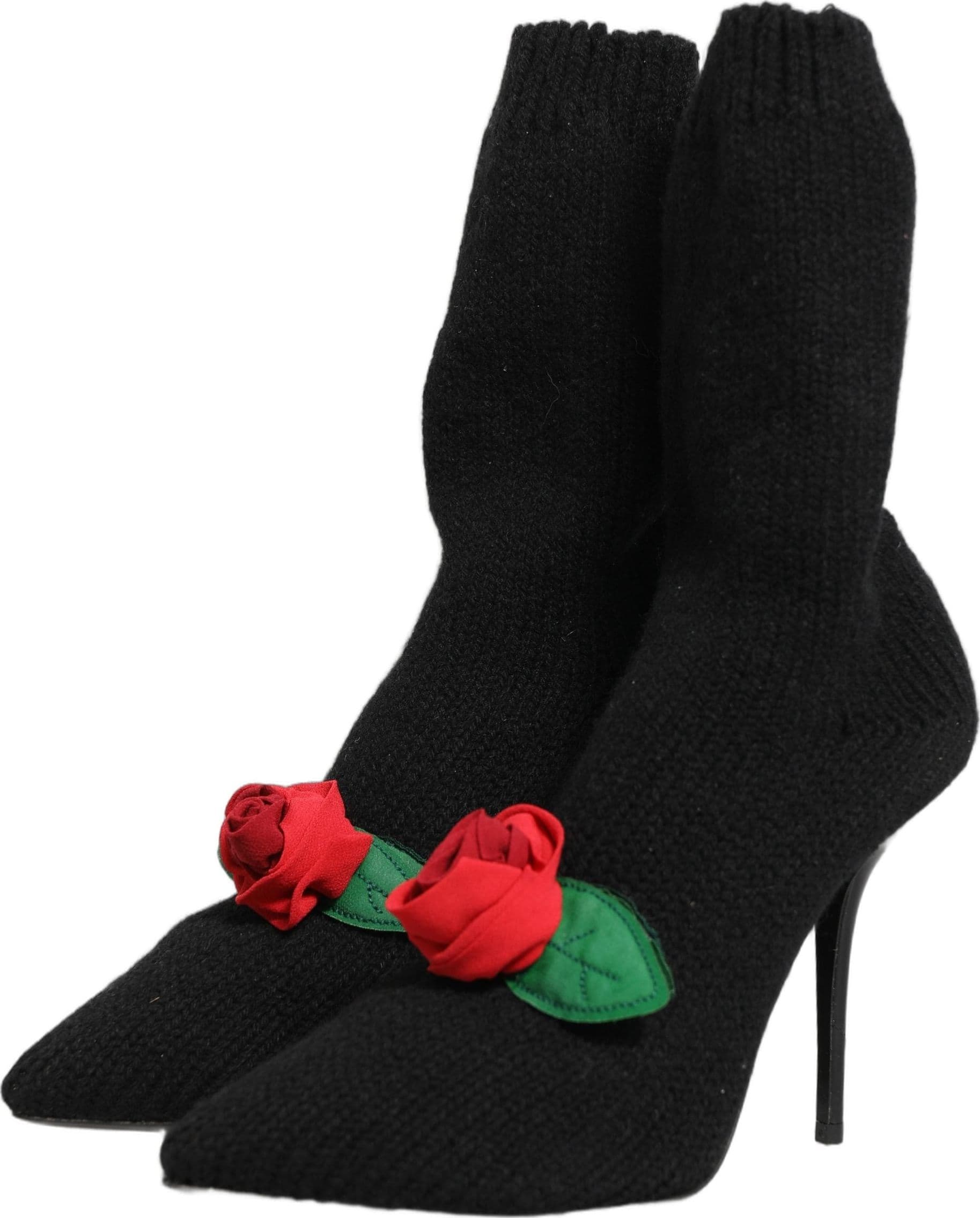 Dolce & Gabbana Black Stiletto Heels Mid Calf Boots Shoes - 4
