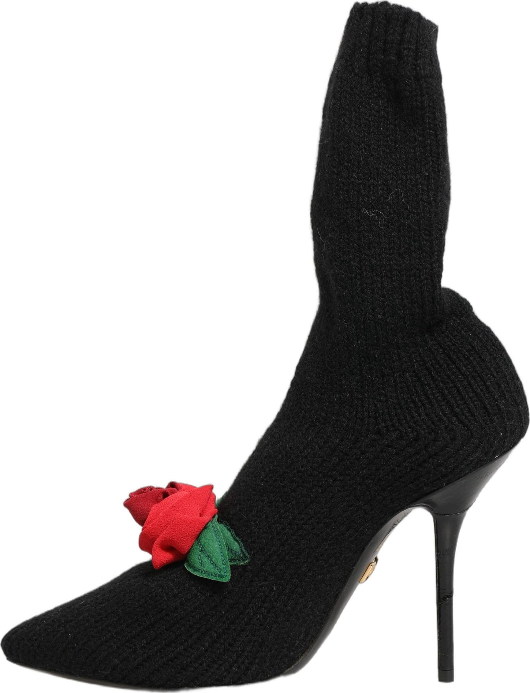 Dolce & Gabbana Black Stiletto Heels Mid Calf Boots Shoes - 5