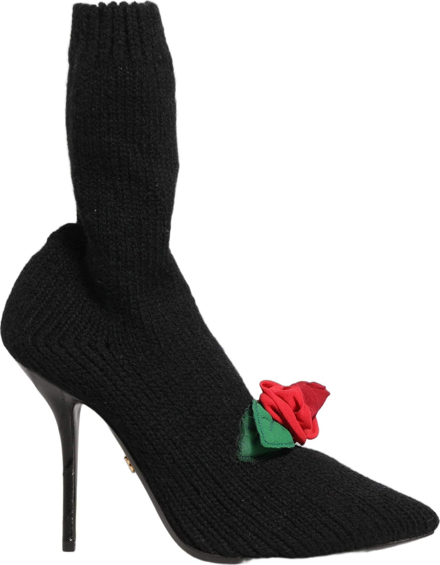 Dolce & Gabbana Black Stiletto Heels Mid Calf Boots Shoes - 6