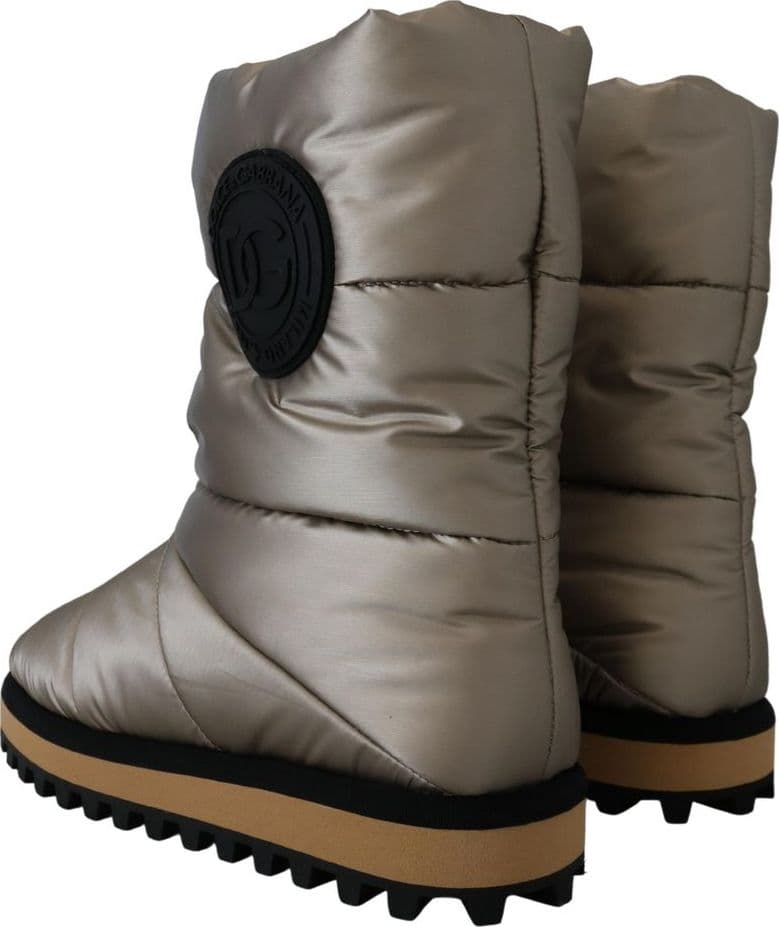 Dolce & Gabbana Silver Polyester Ankle Boots - 2