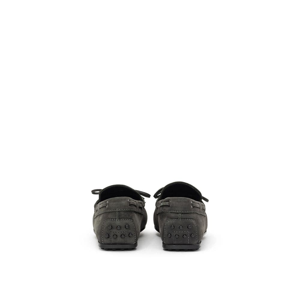 Tod's Gray Nubuc Leather Moccassin - 3