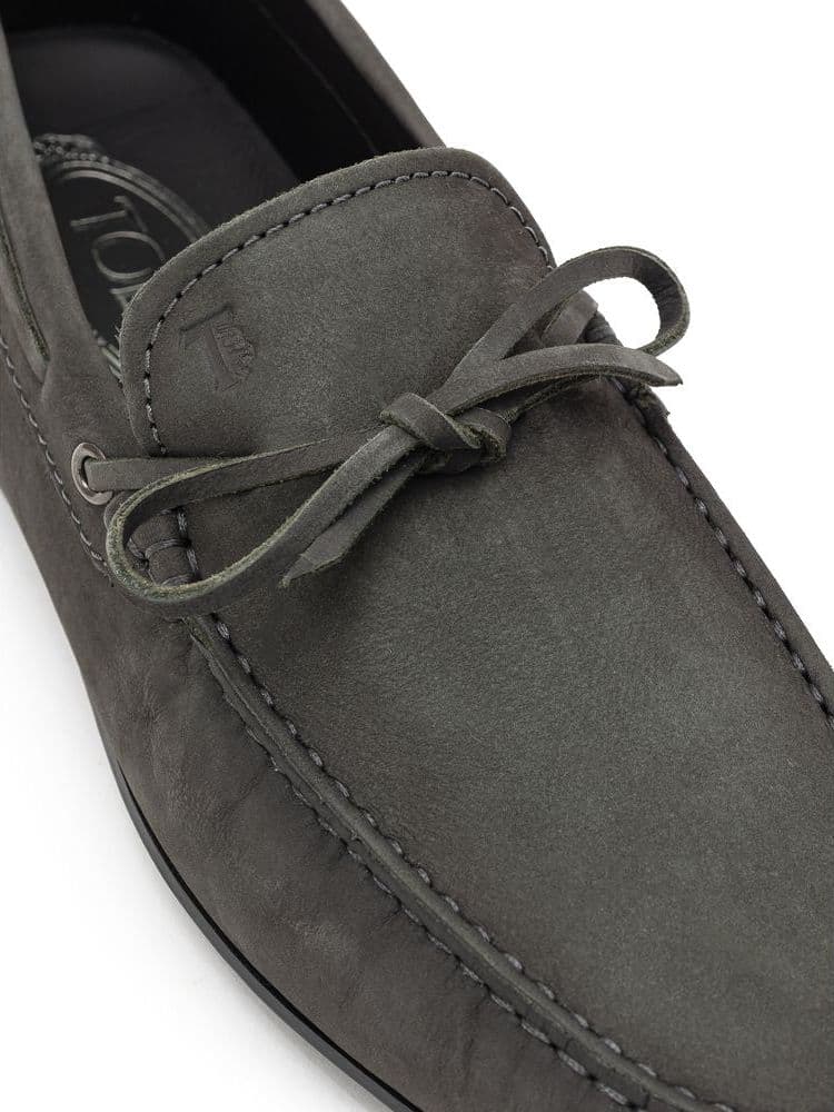 Tod's Gray Nubuc Leather Moccassin - 5