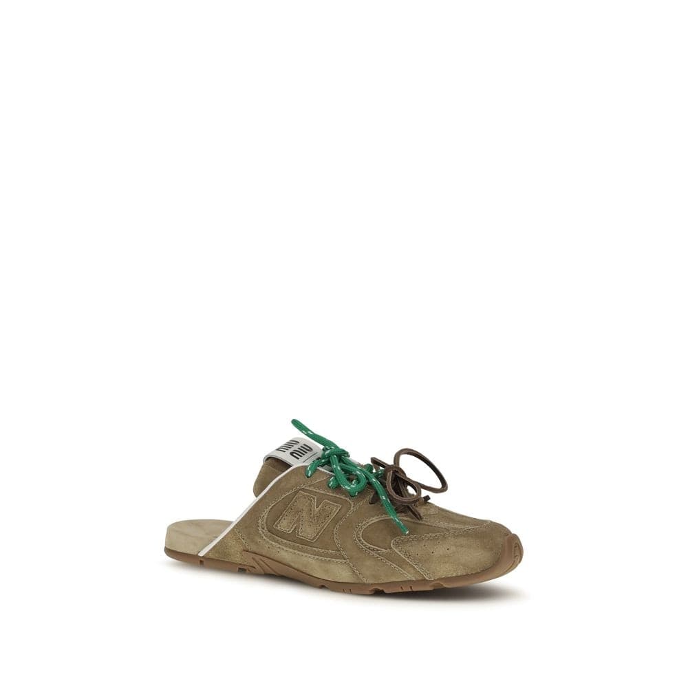 Miu Miu Beige Calf Leather Bos Taurus Athletic Sneakers - 2