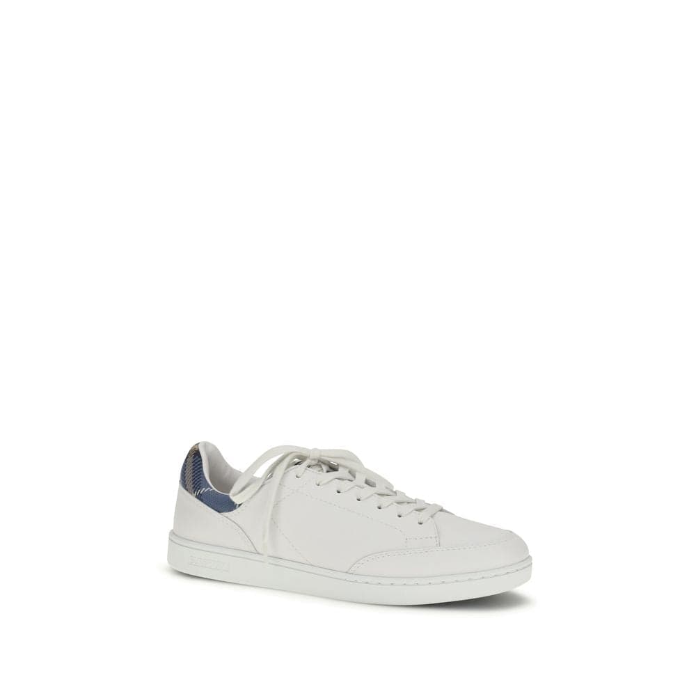 Burberry White Calf Leather Bos Taurus Low Top Sneakers - 2