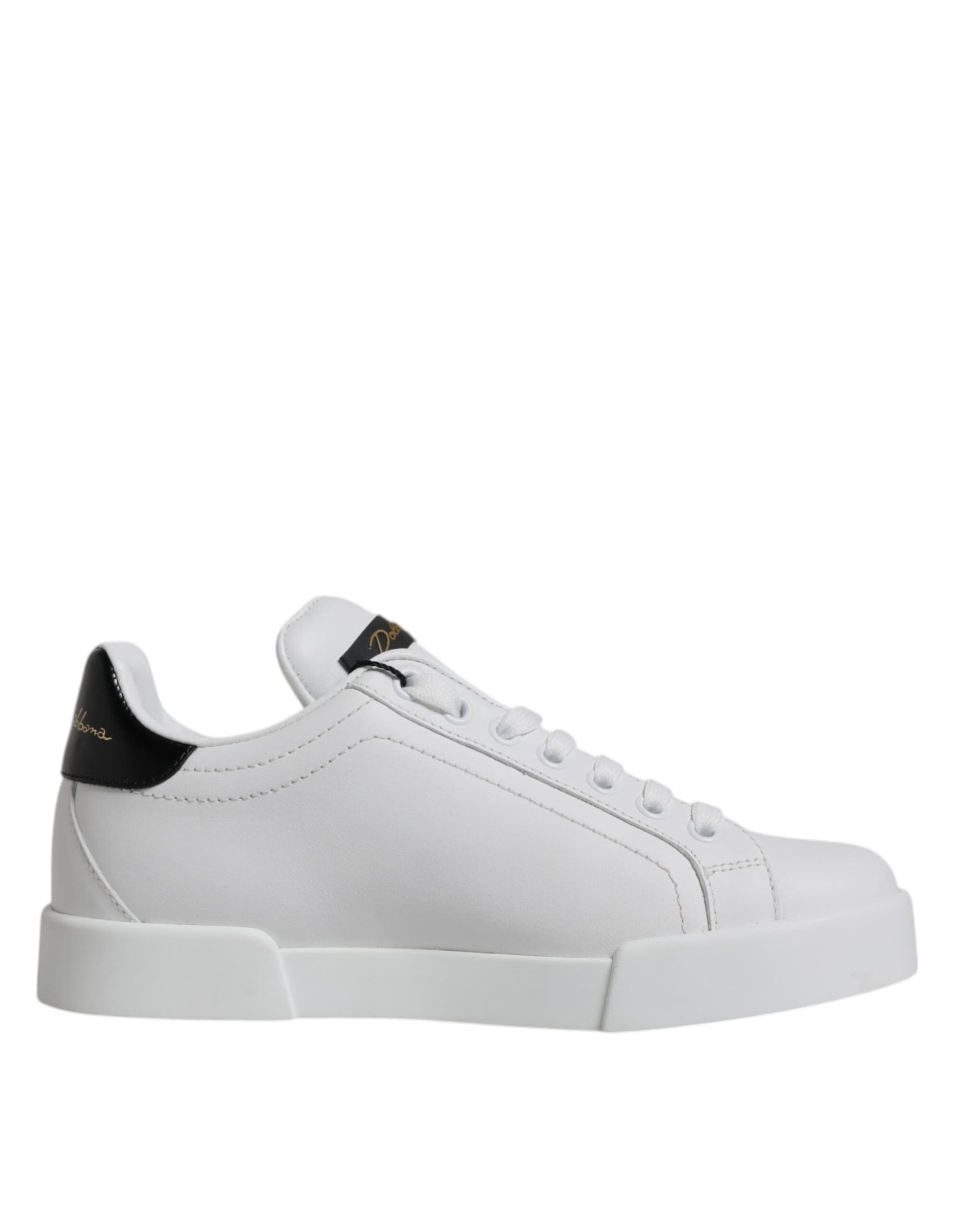 Dolce & Gabbana White Leather Classic Low Top Sneakers Shoes - 7