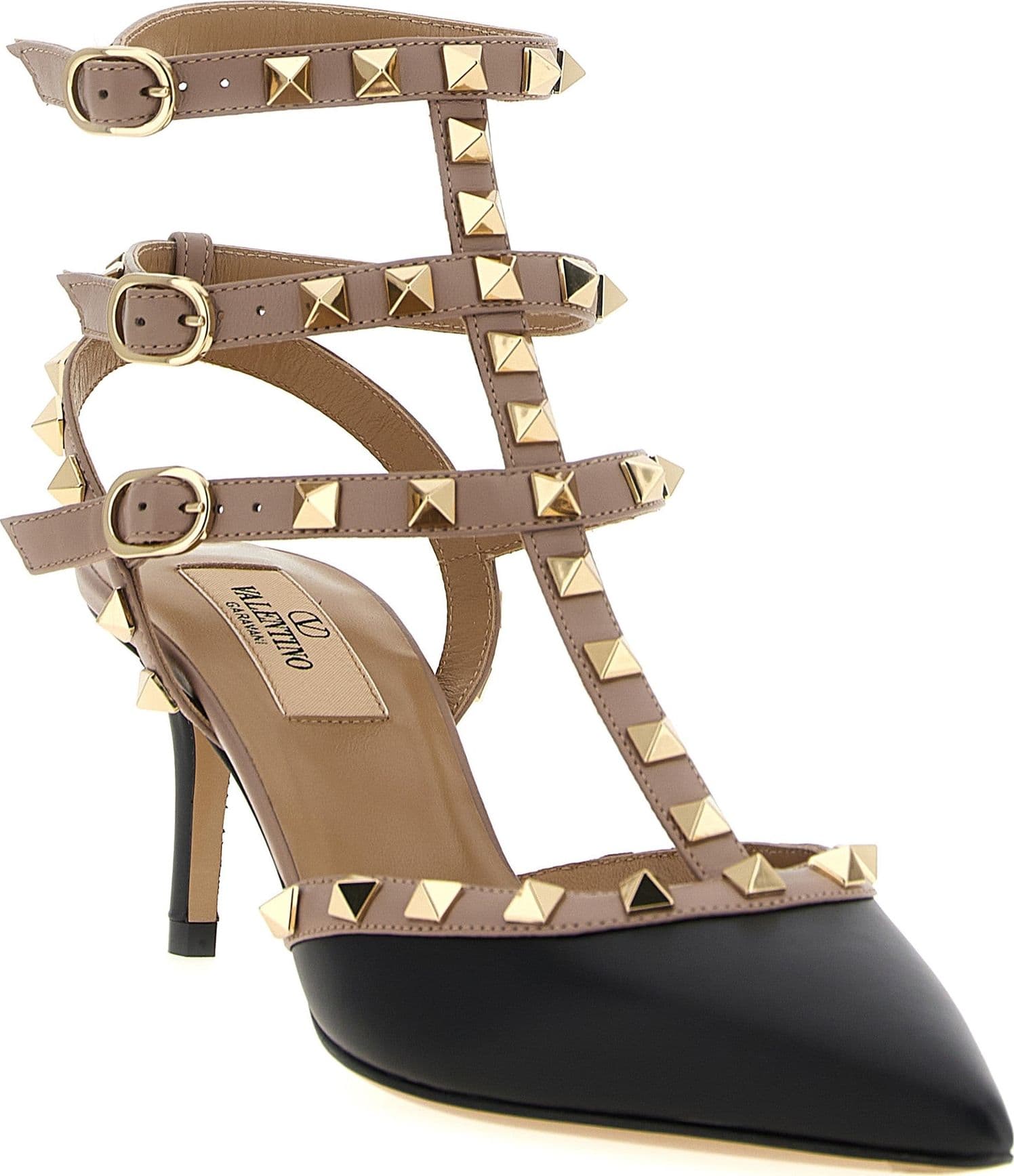 Valentino Garavani Multicolor Lamb Leather Mid Heel Pumps - 2