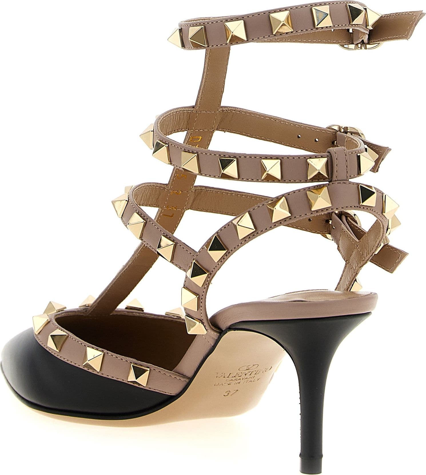 Valentino Garavani Multicolor Lamb Leather Mid Heel Pumps - 3