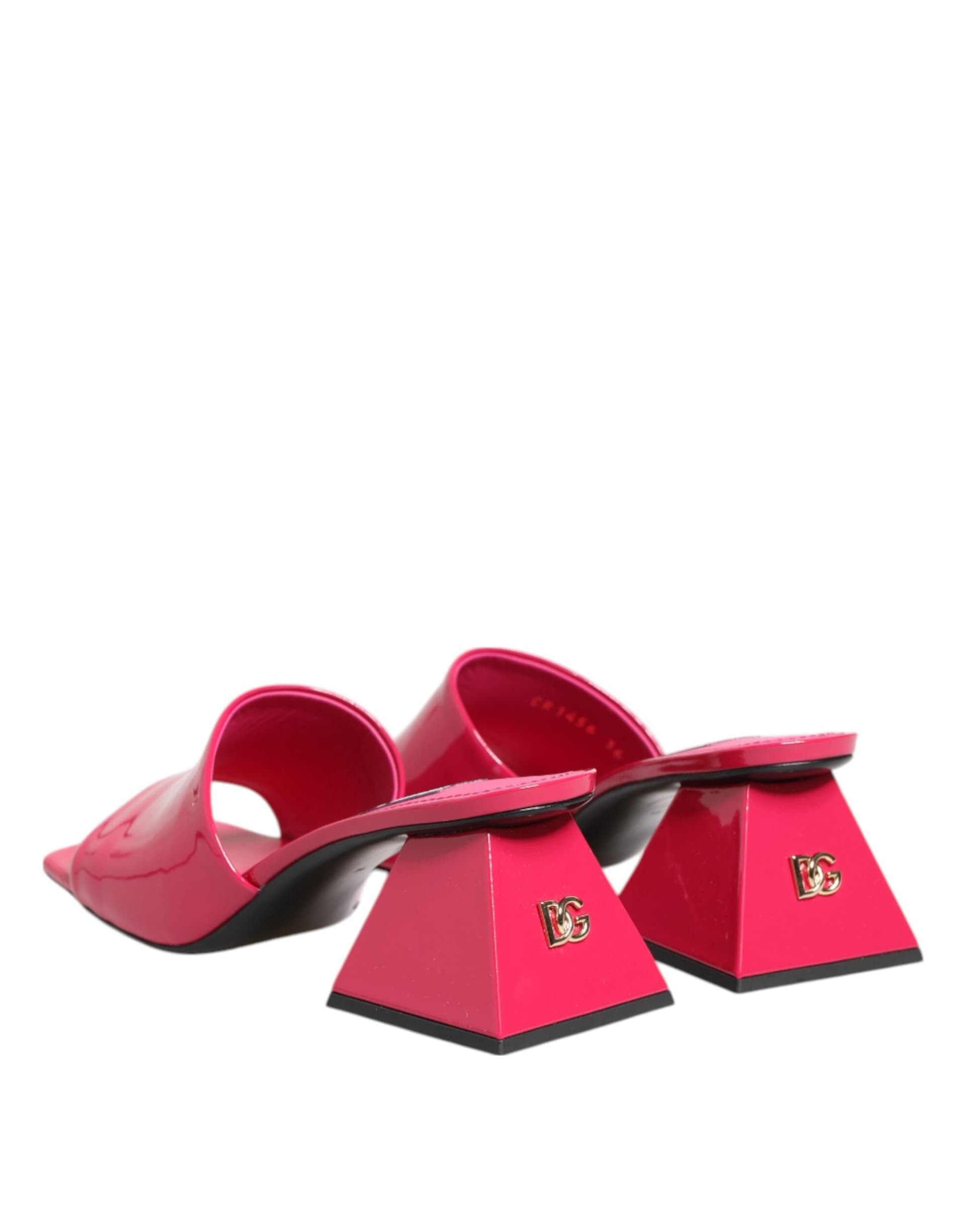 Dolce & Gabbana Pink Open Toe Block Heel Mules Sandals Shoes - 4