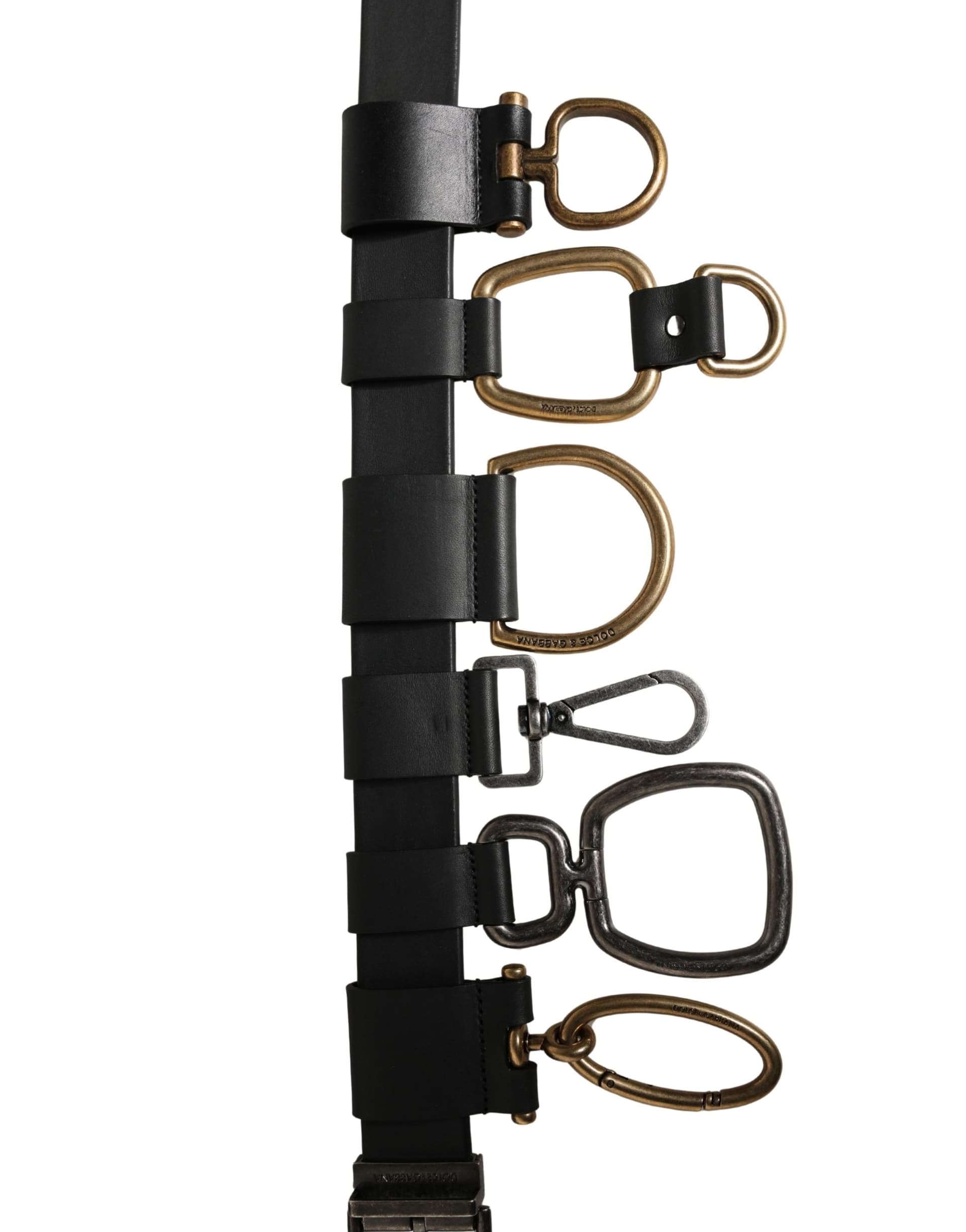 Dolce & Gabbana Men Black Classic Leather Metal Buckle Belt - 6