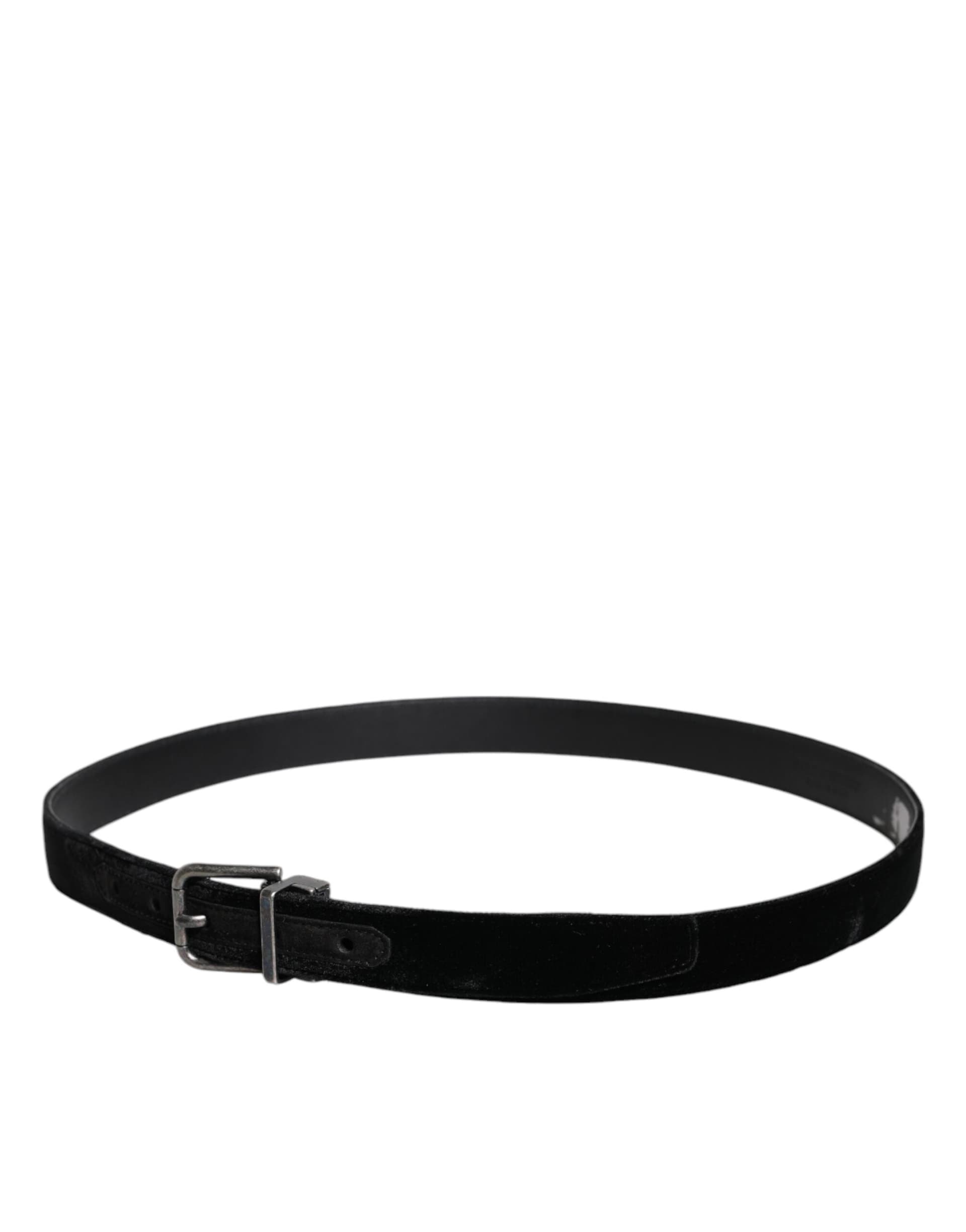Dolce & Gabbana Black Leather Metal Buckle Classic Belt - 3