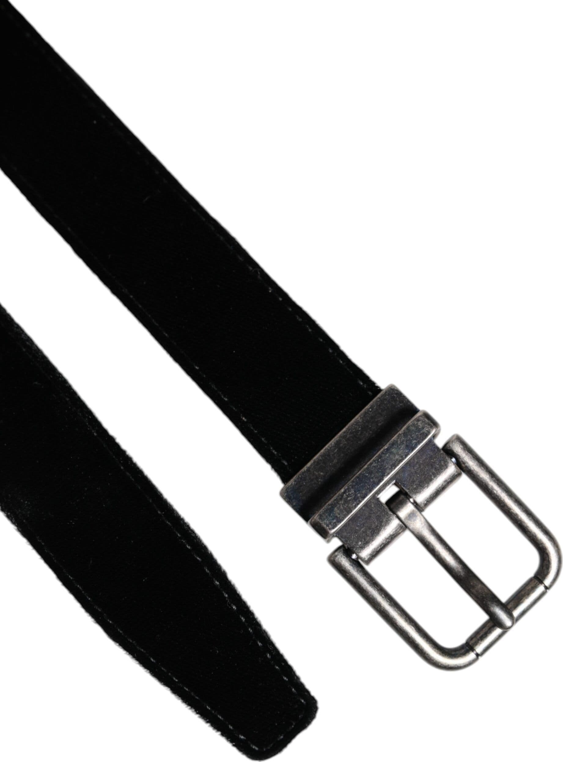 Dolce & Gabbana Black Leather Metal Buckle Classic Belt - 5