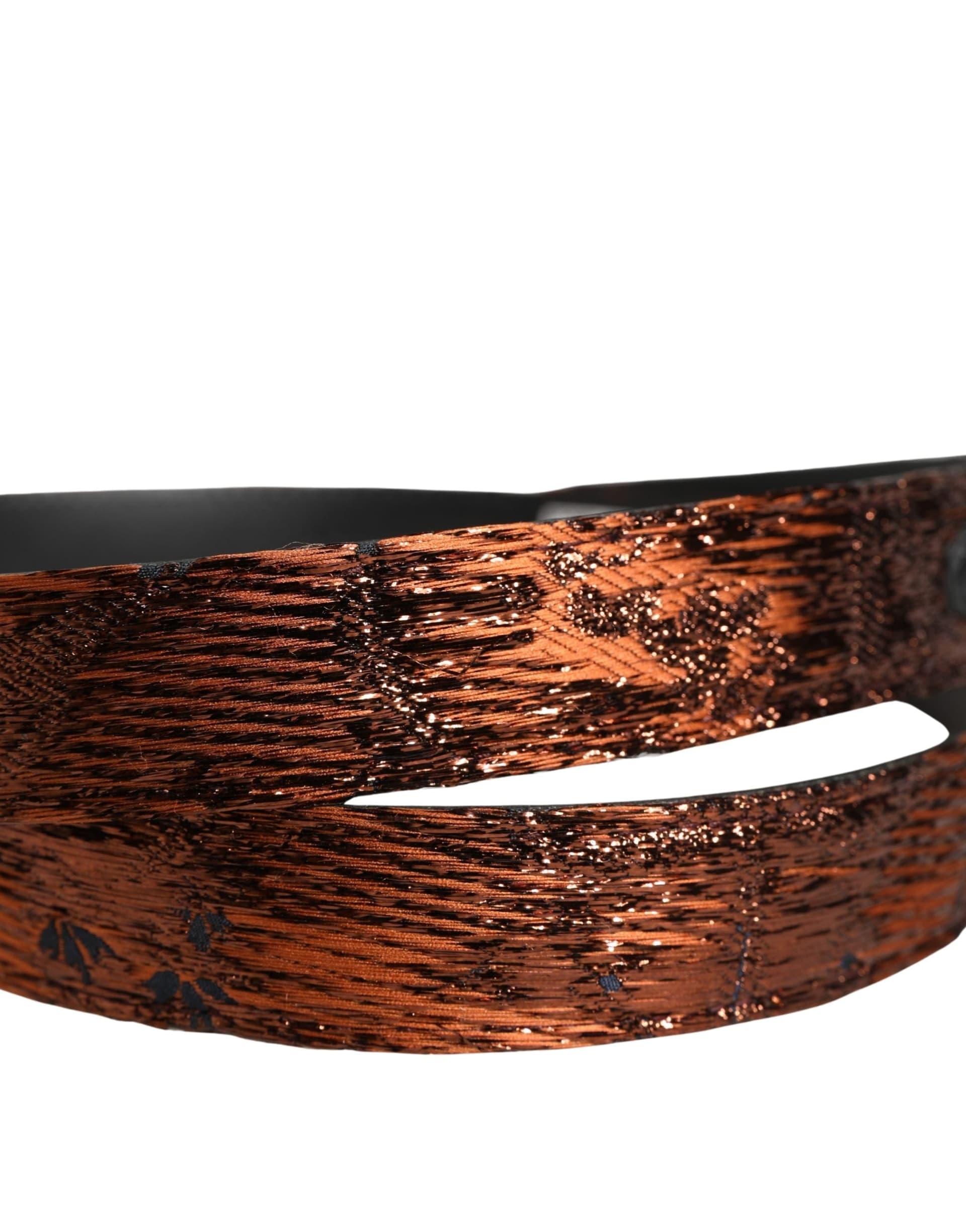 Dolce & Gabbana Men Brown Classic Polyester Metal Buckle Belt - 5
