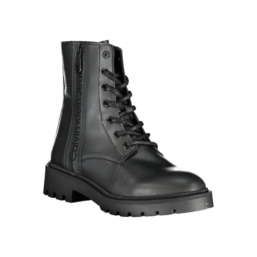 Calvin Klein Black Polyurethane Women Ankle Boot - 2