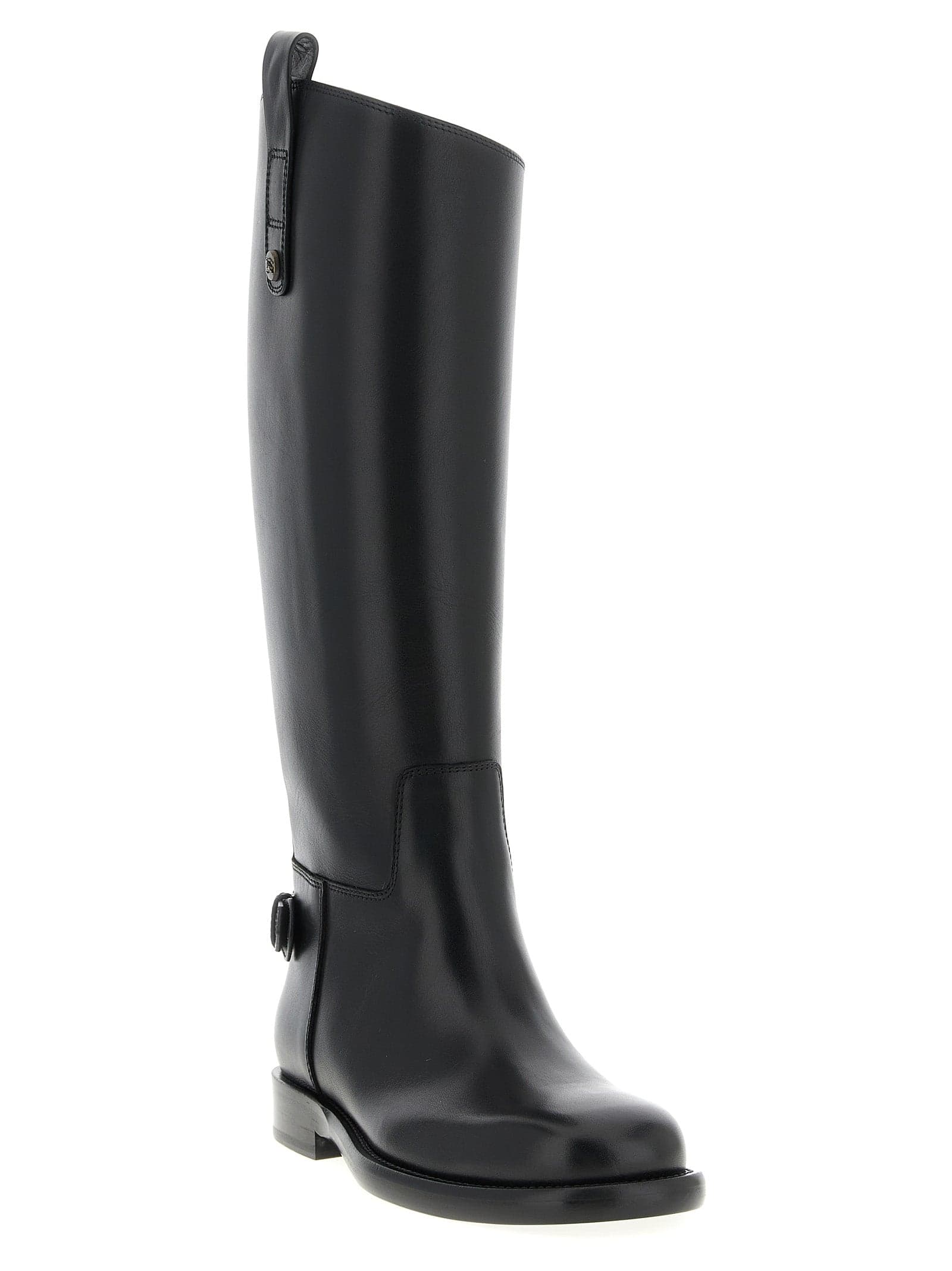 Burberry Black Calfskin Over The Knee - 2