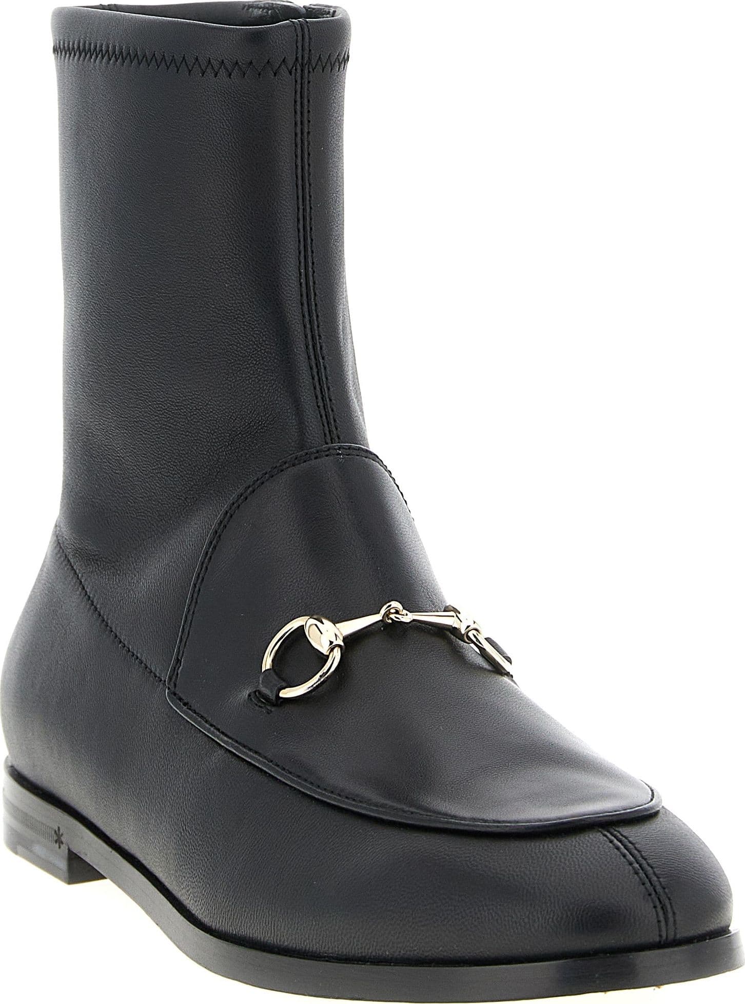 Gucci Black Lamb Leather Ankle Boots - 2
