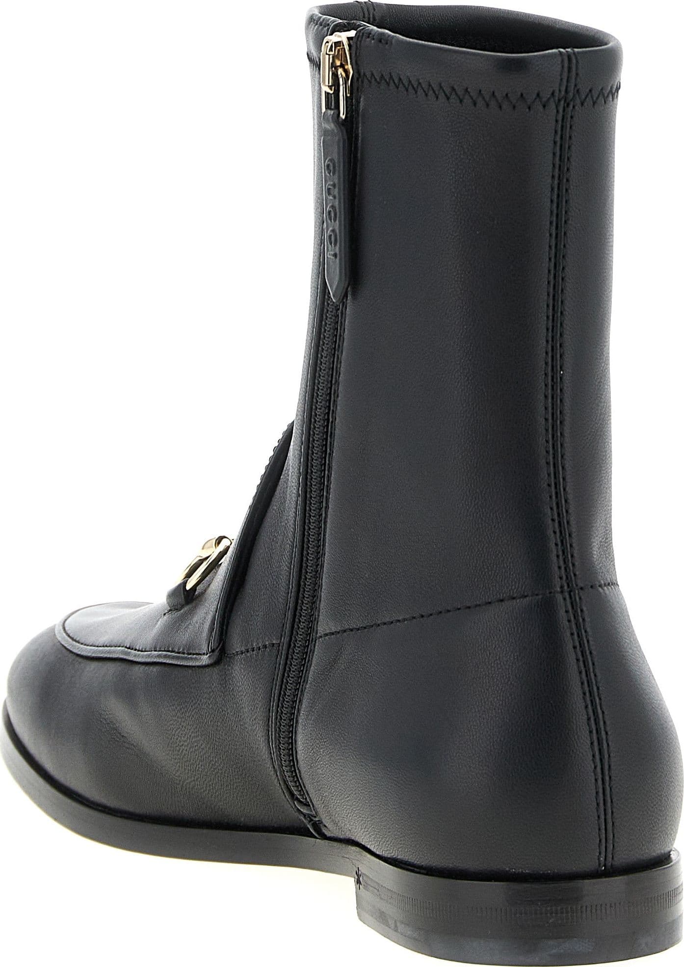 Gucci Black Lamb Leather Ankle Boots - 3
