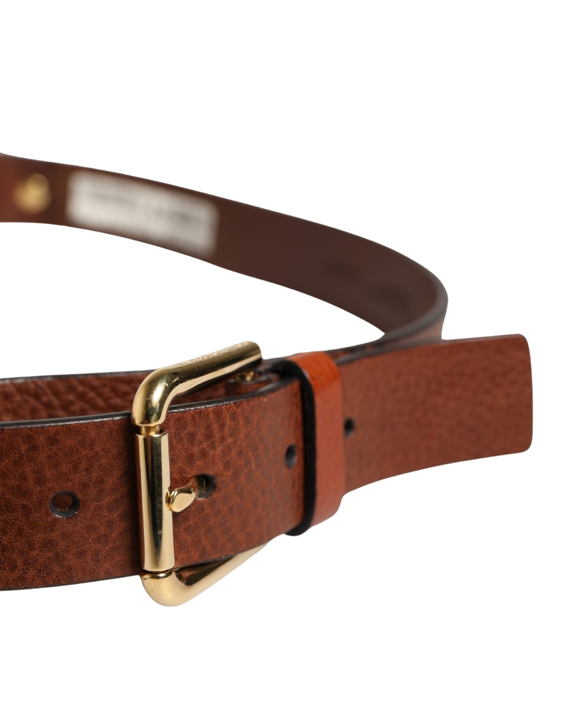 Dolce & Gabbana Men Brown Classic Leather Metal Buckle Belt - 4