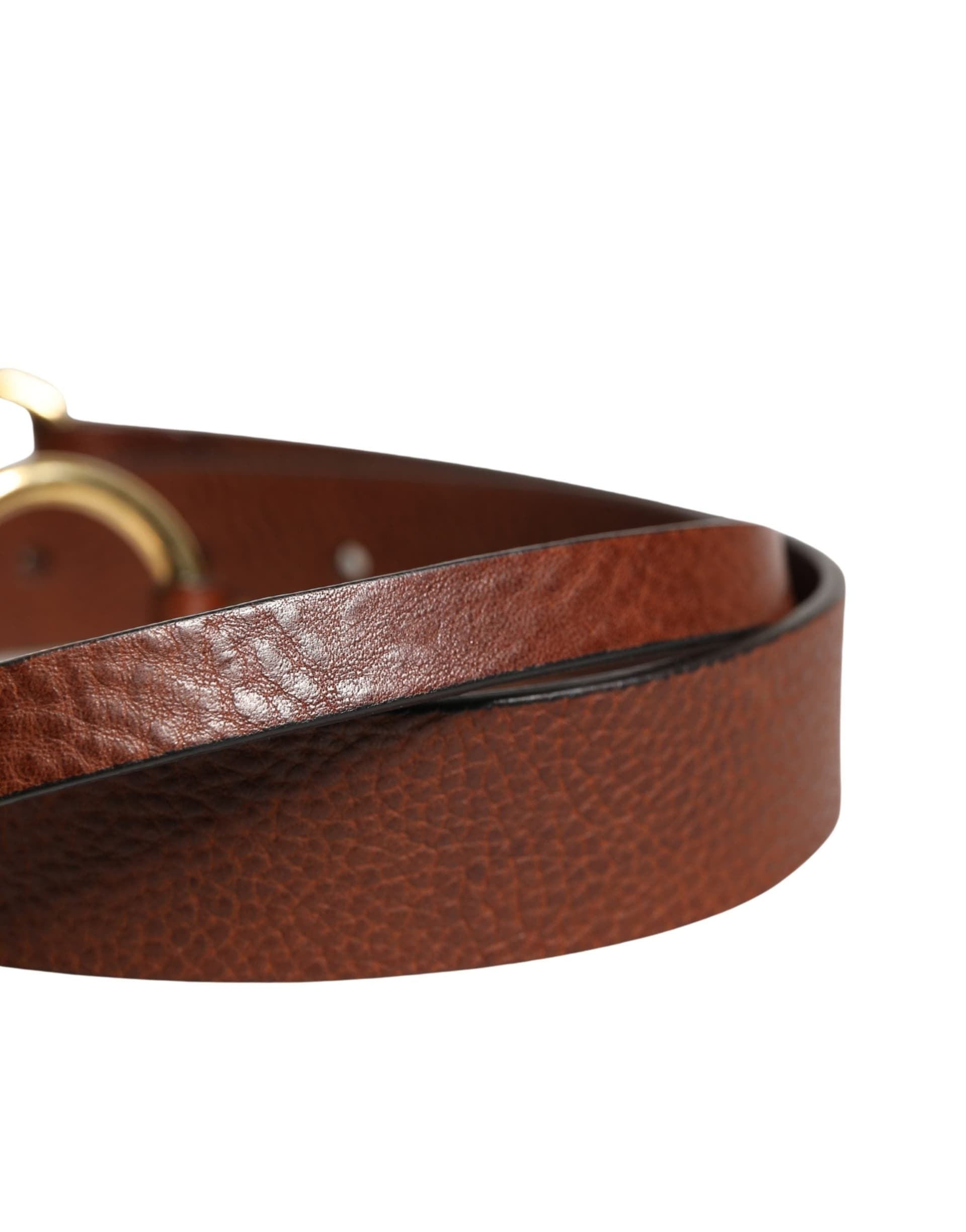 Dolce & Gabbana Men Brown Classic Leather Metal Buckle Belt - 5