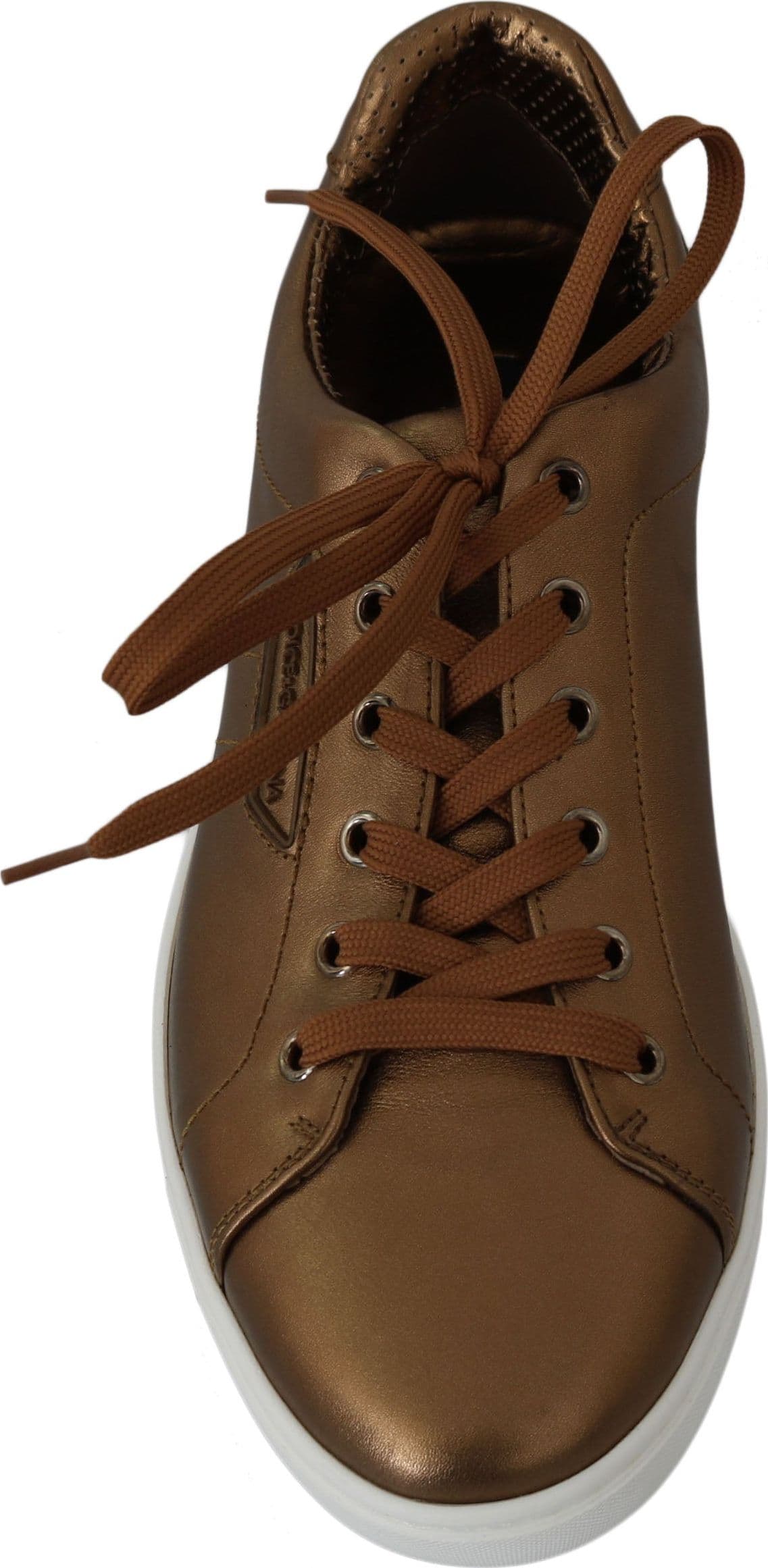 Dolce & Gabbana Gold Leather Mens Casual Sneakers - 5