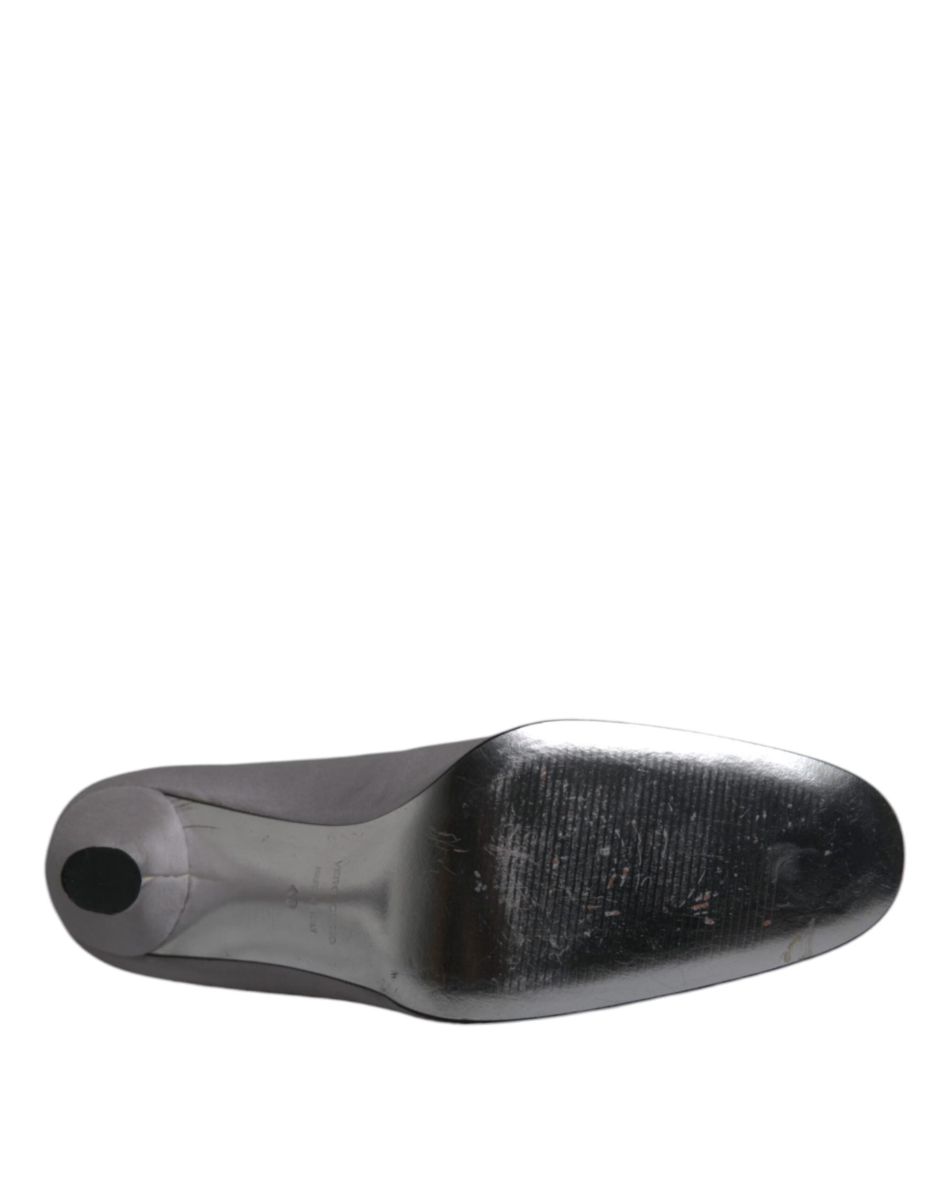 Dolce & Gabbana Gray Suede Leather High Heel Pumps Shoes - 5