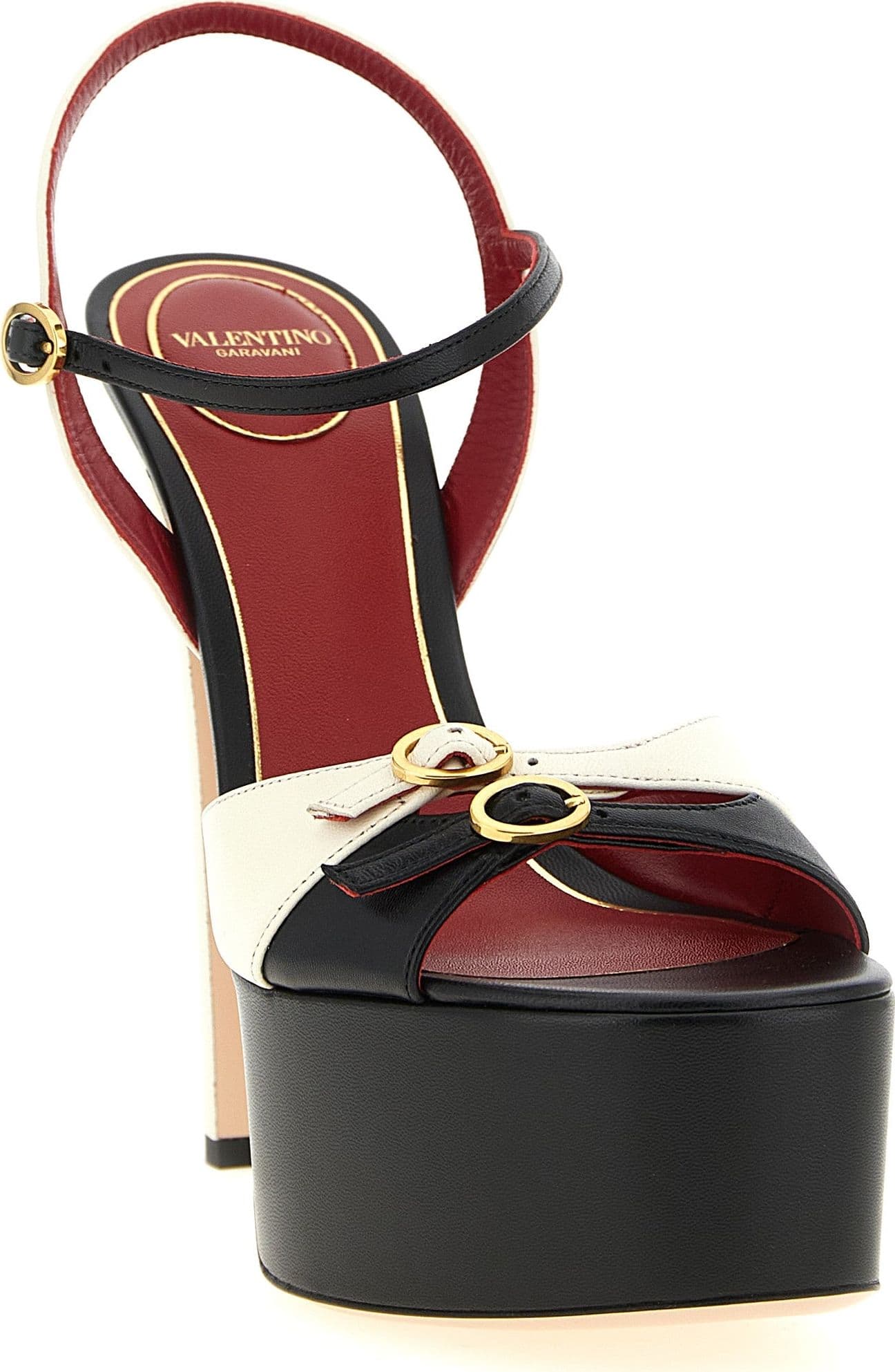 Valentino Garavani Bicolor Calfskin Stiletto Heel Sandals - 2